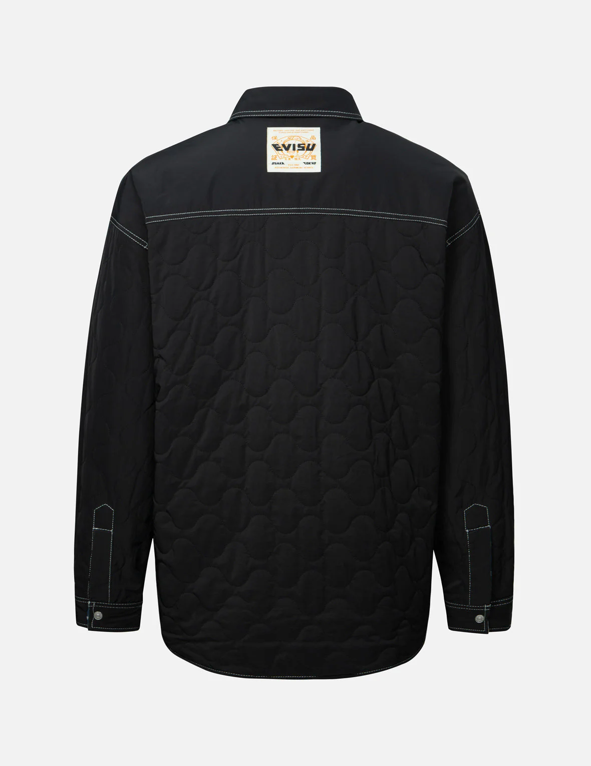 Reversible with Seagull Print Loose Fit Shirt Jacket - Image 8