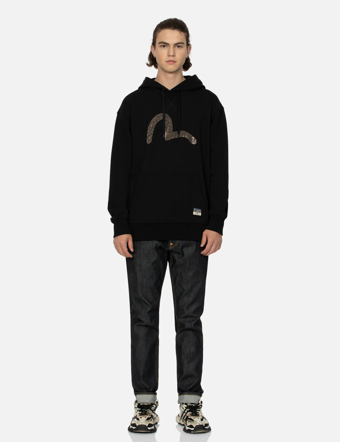 Rhinestone Seagull Relax Fit Hoodie - Image 5