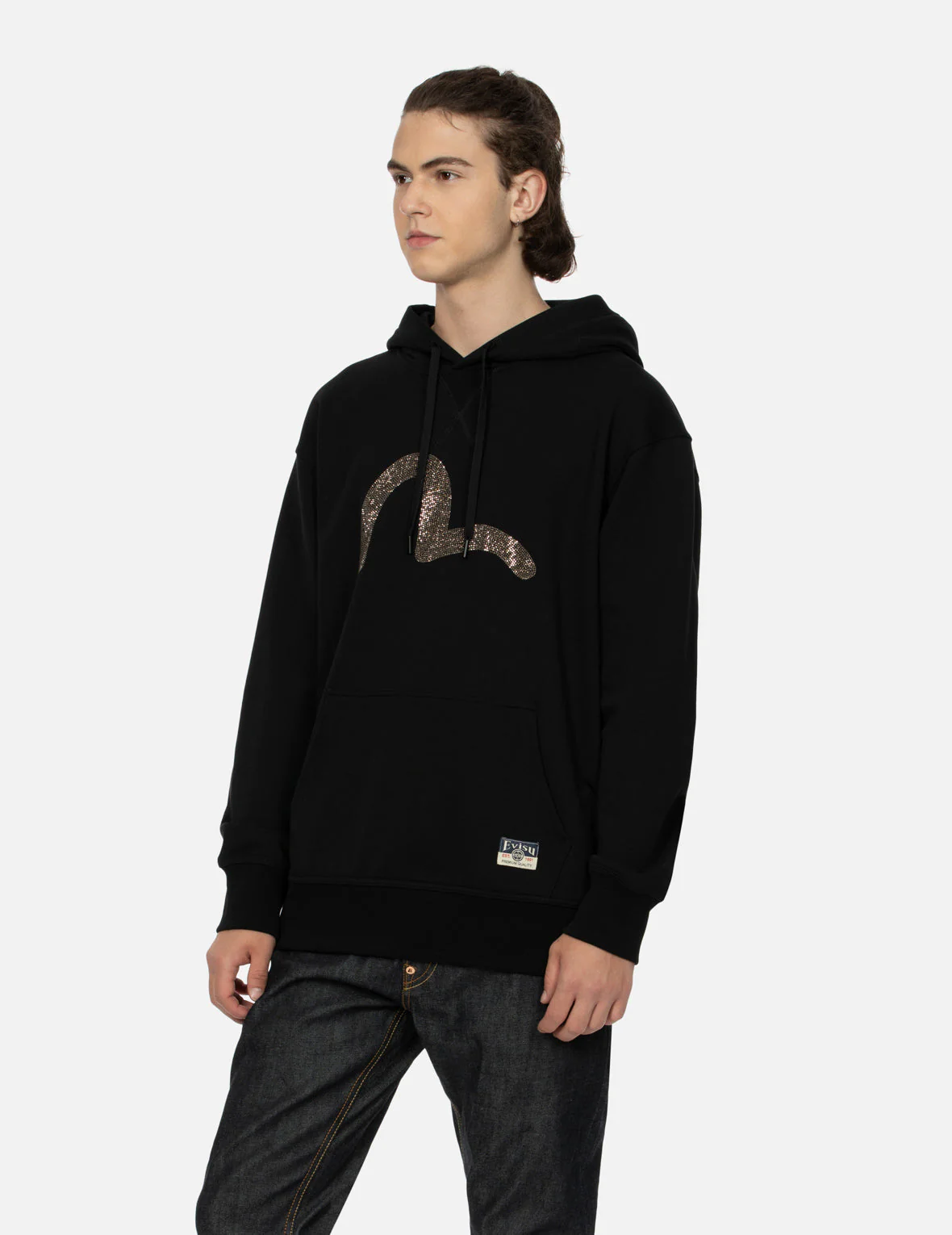 Rhinestone Seagull Relax Fit Hoodie - Image 7