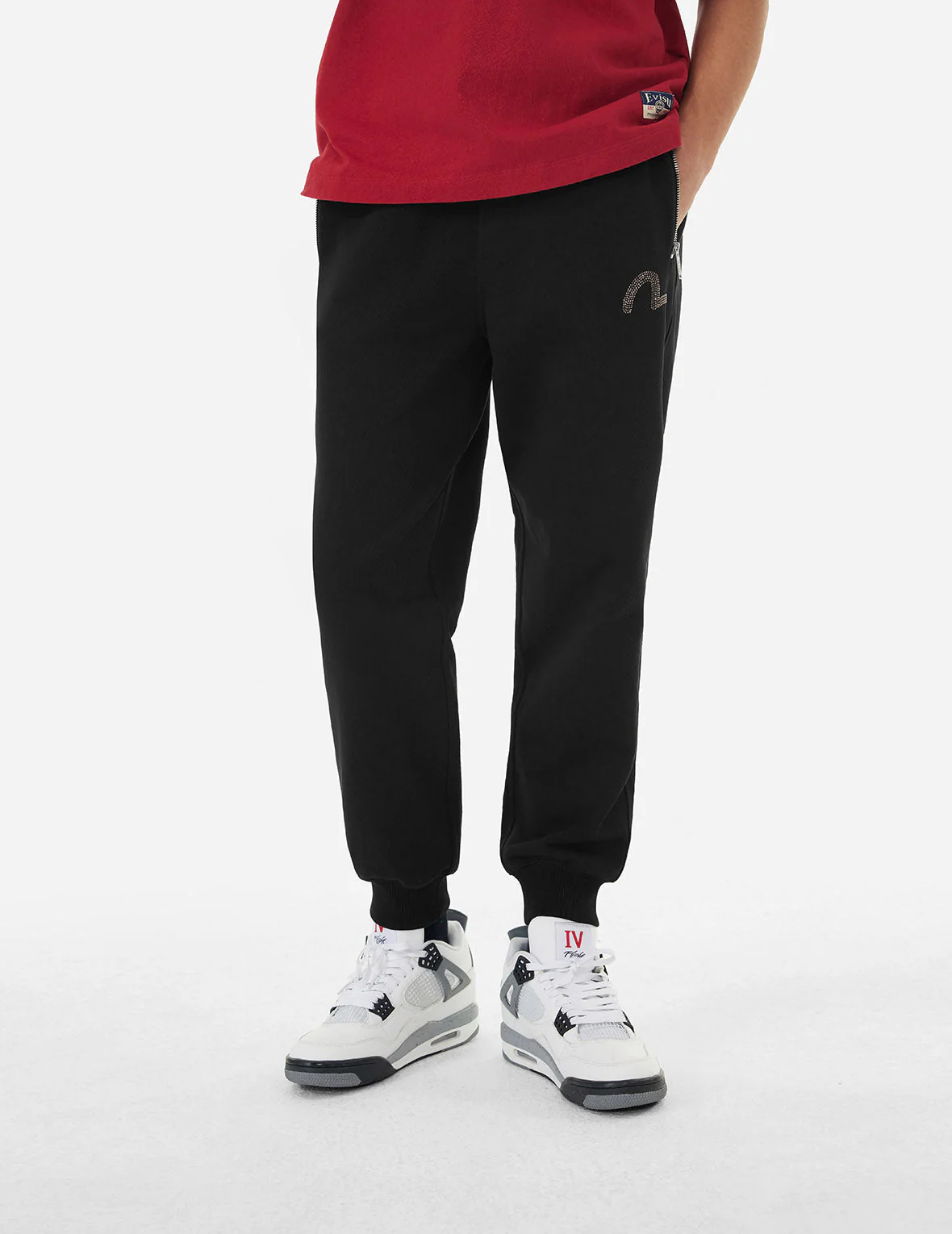 Rhinestone Seagull Relax Fit Sweatpants - Image 3