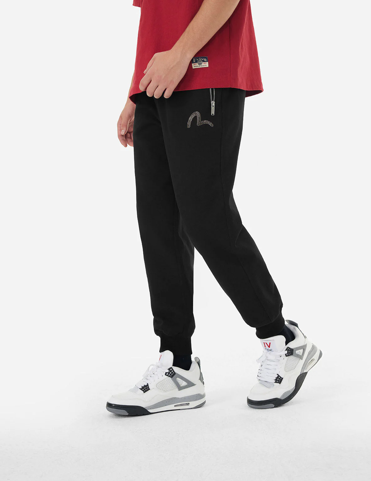 Rhinestone Seagull Relax Fit Sweatpants - Image 4