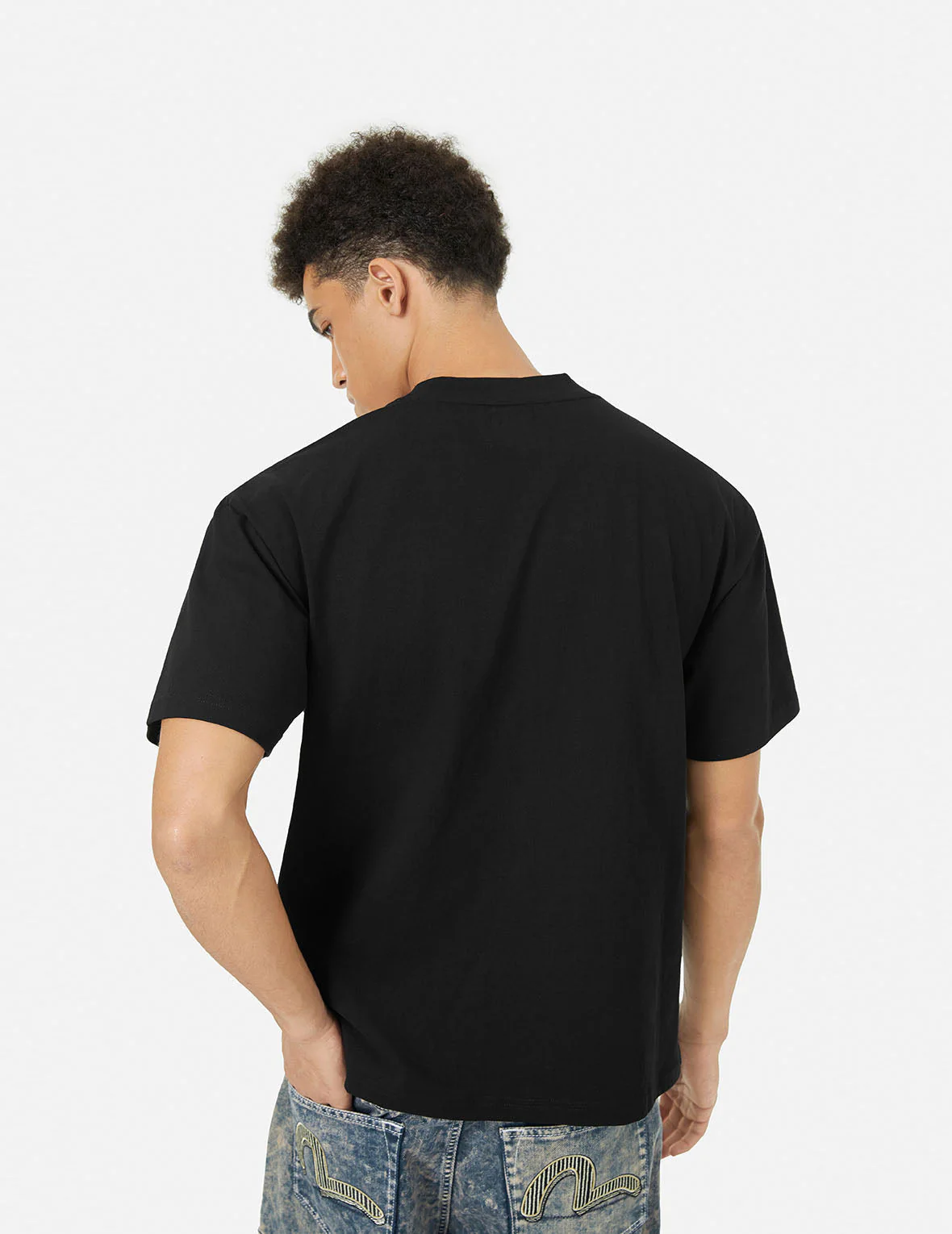 Rhinstone Logo and Godhead Print Relax Fit T-Shirt - Image 6