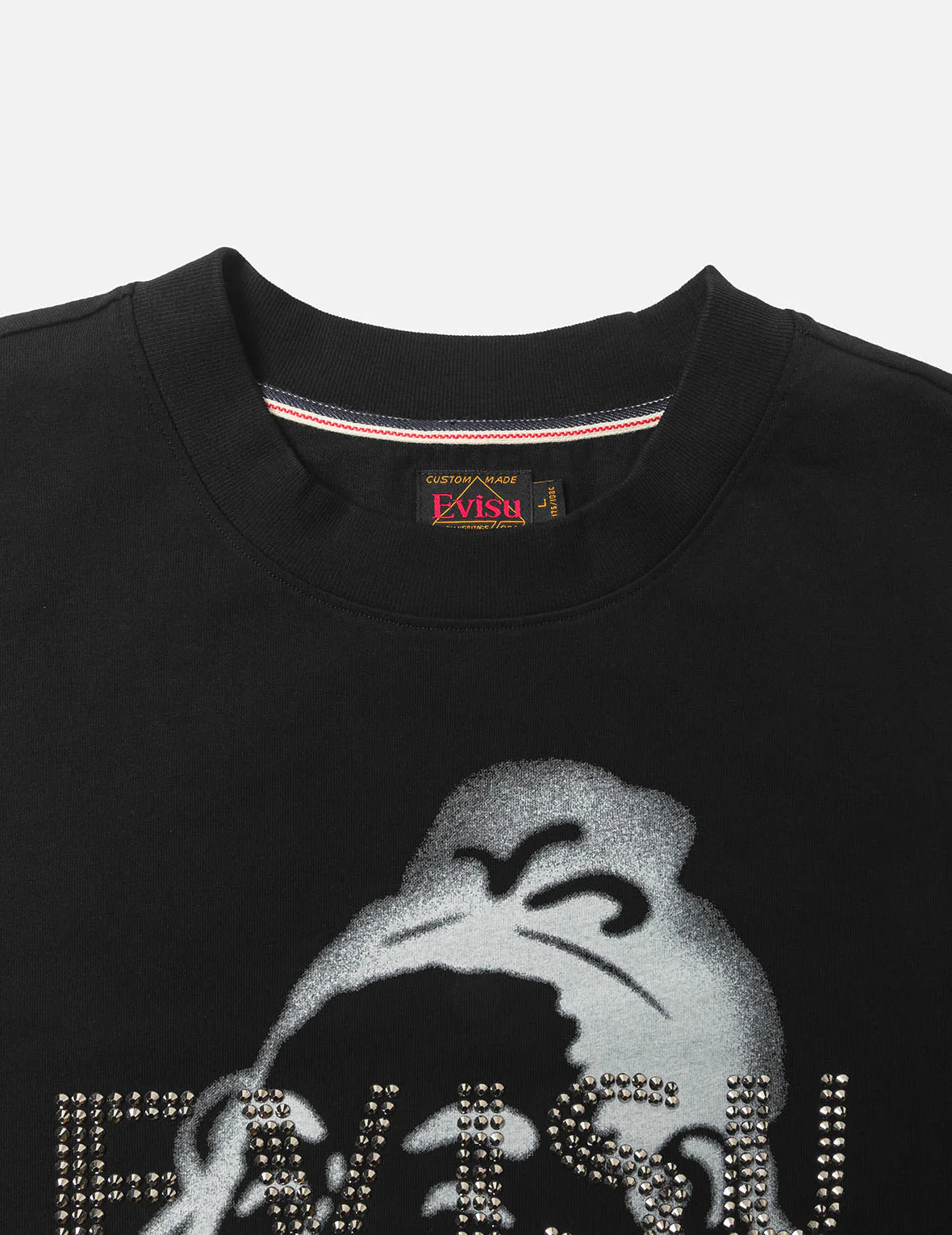 Rhinstone Logo and Godhead Print Relax Fit T-Shirt - Image 9