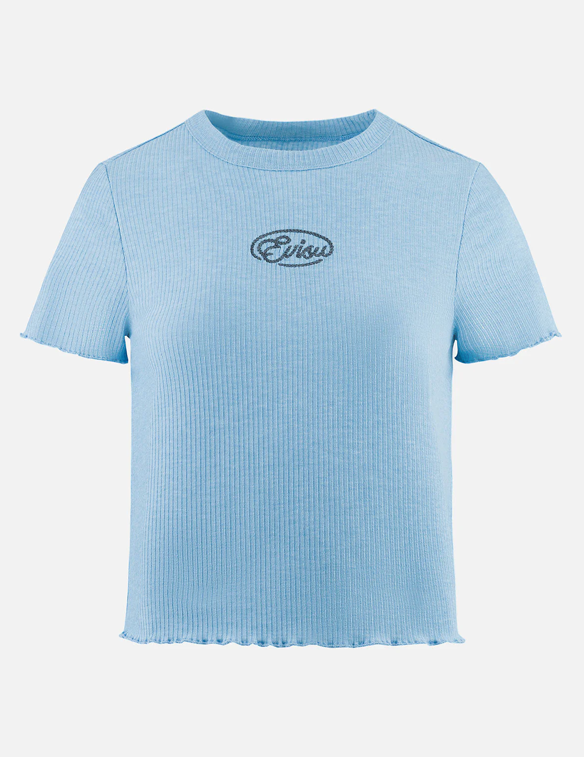 Rope Twist Logo Embroidery Fashion Fit T-shirt - Image 2