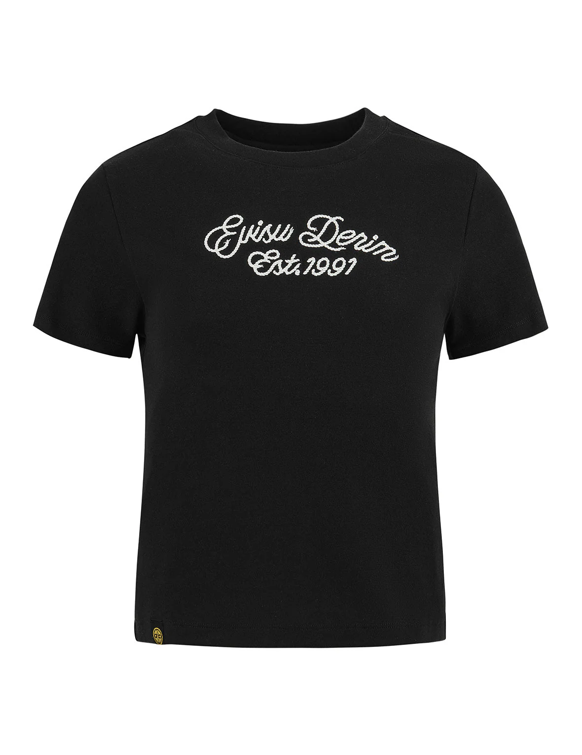 Rope Twist Slogan Embroidery Boyfriend T-Shirt - Image 9