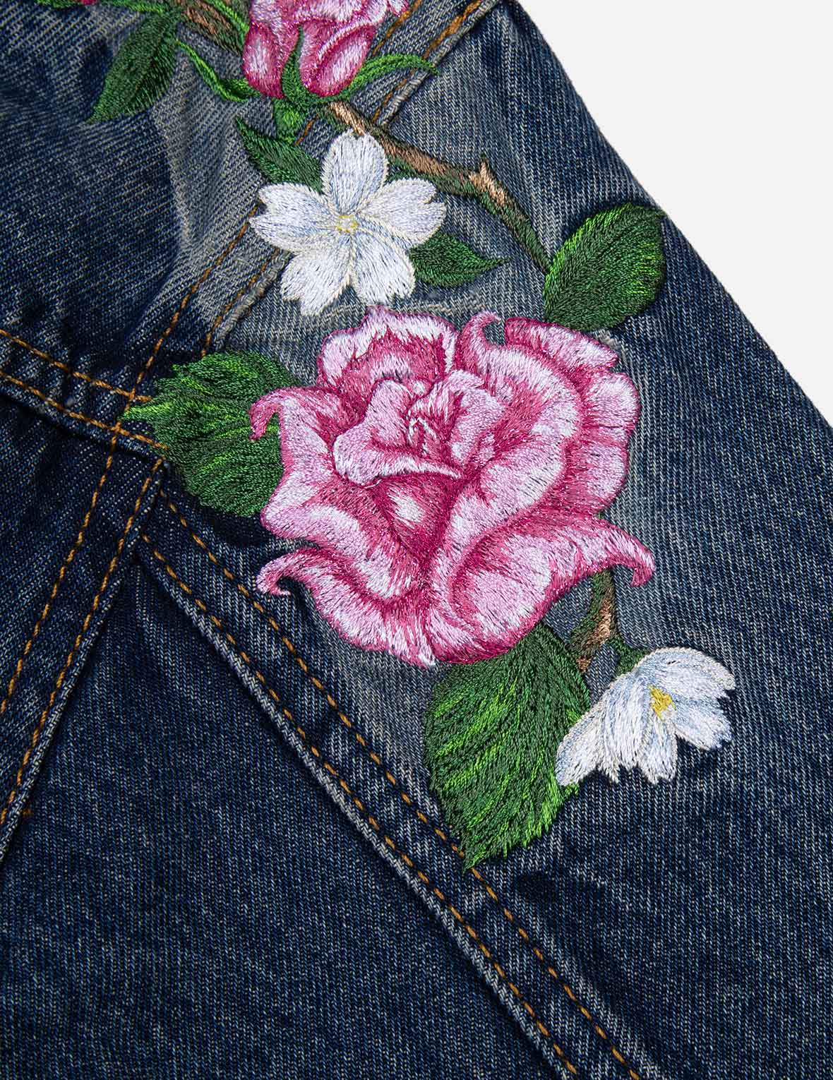 Roses Daicock with Studs Logo Loose Fit Denim Jacket - Image 13