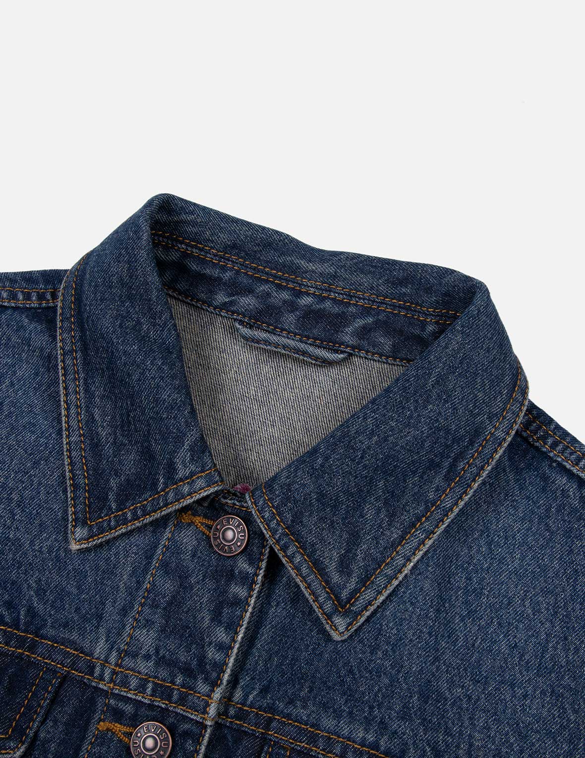Roses Daicock with Studs Logo Loose Fit Denim Jacket - Image 7