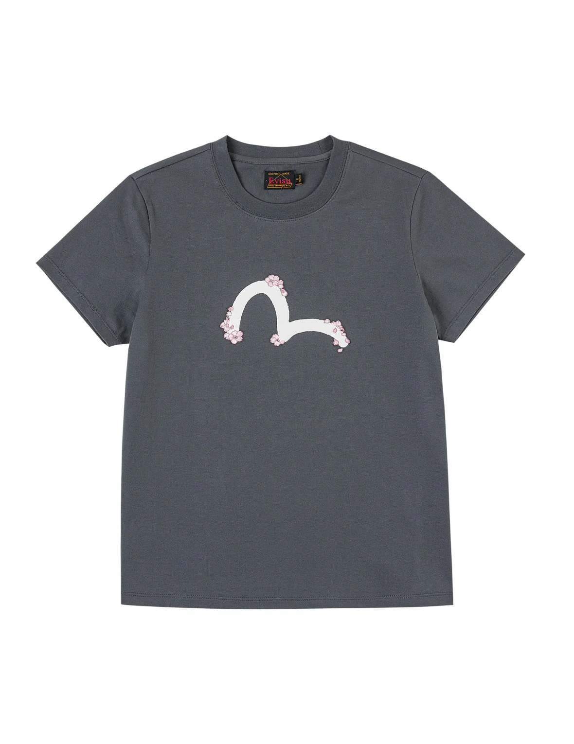 Sakura Embroidery Seagull Print T-Shirt - Image 2