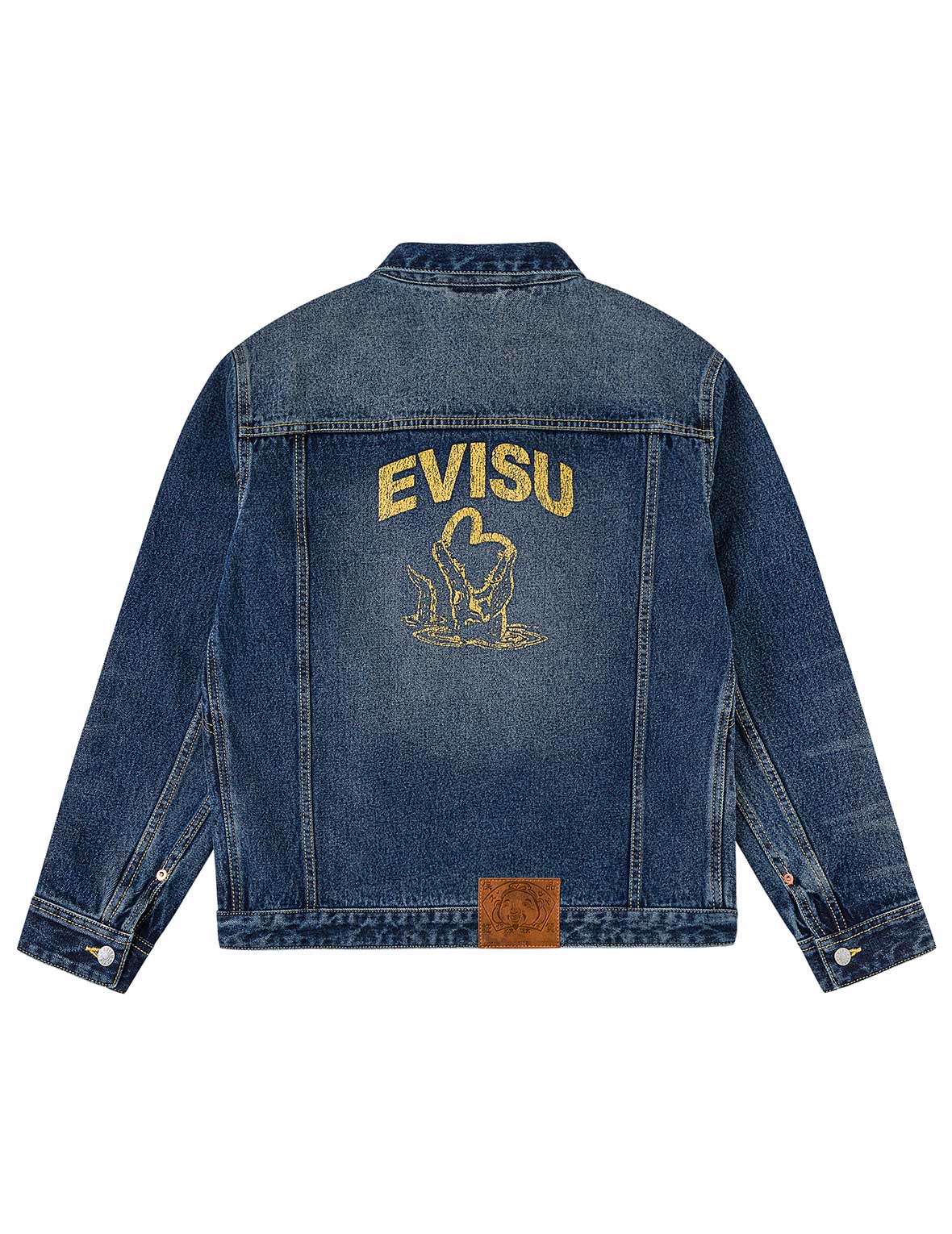 Sand Washed Crocodile Print Denim Jacket - Image 14