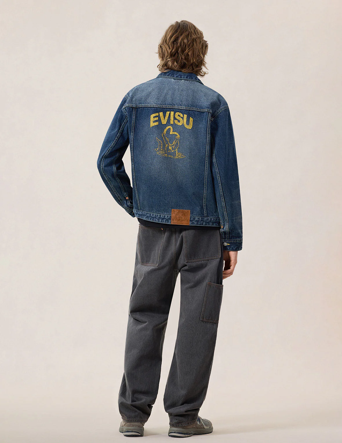 Sand Washed Crocodile Print Denim Jacket - Image 6
