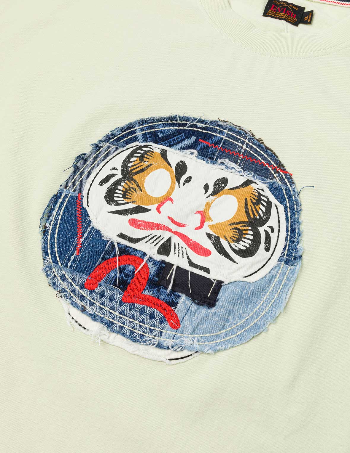 Sashiko Daruma and Seagull Relax Fit T-Shirt - Image 21