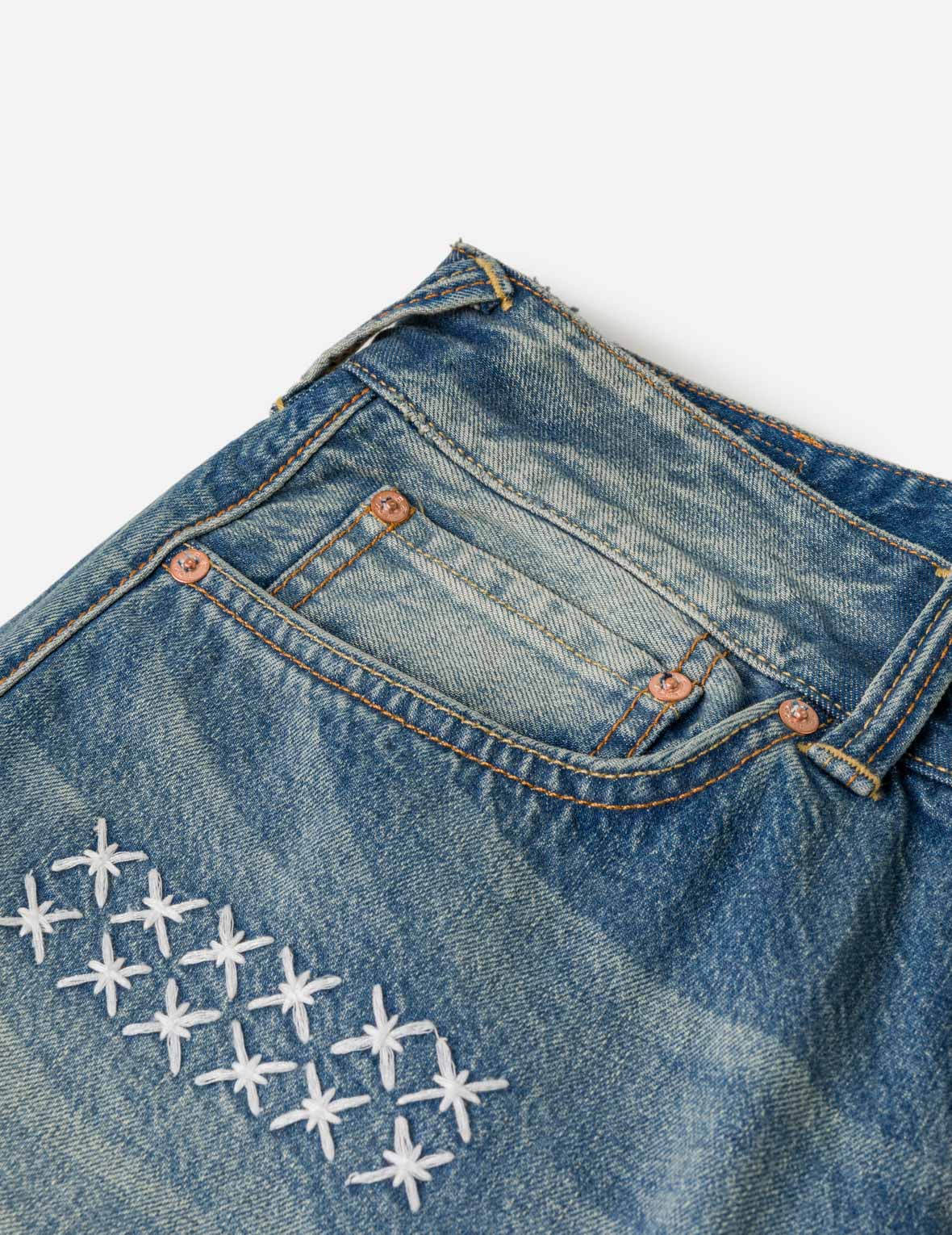 Sashiko Patch Denim Shorts - Image 10