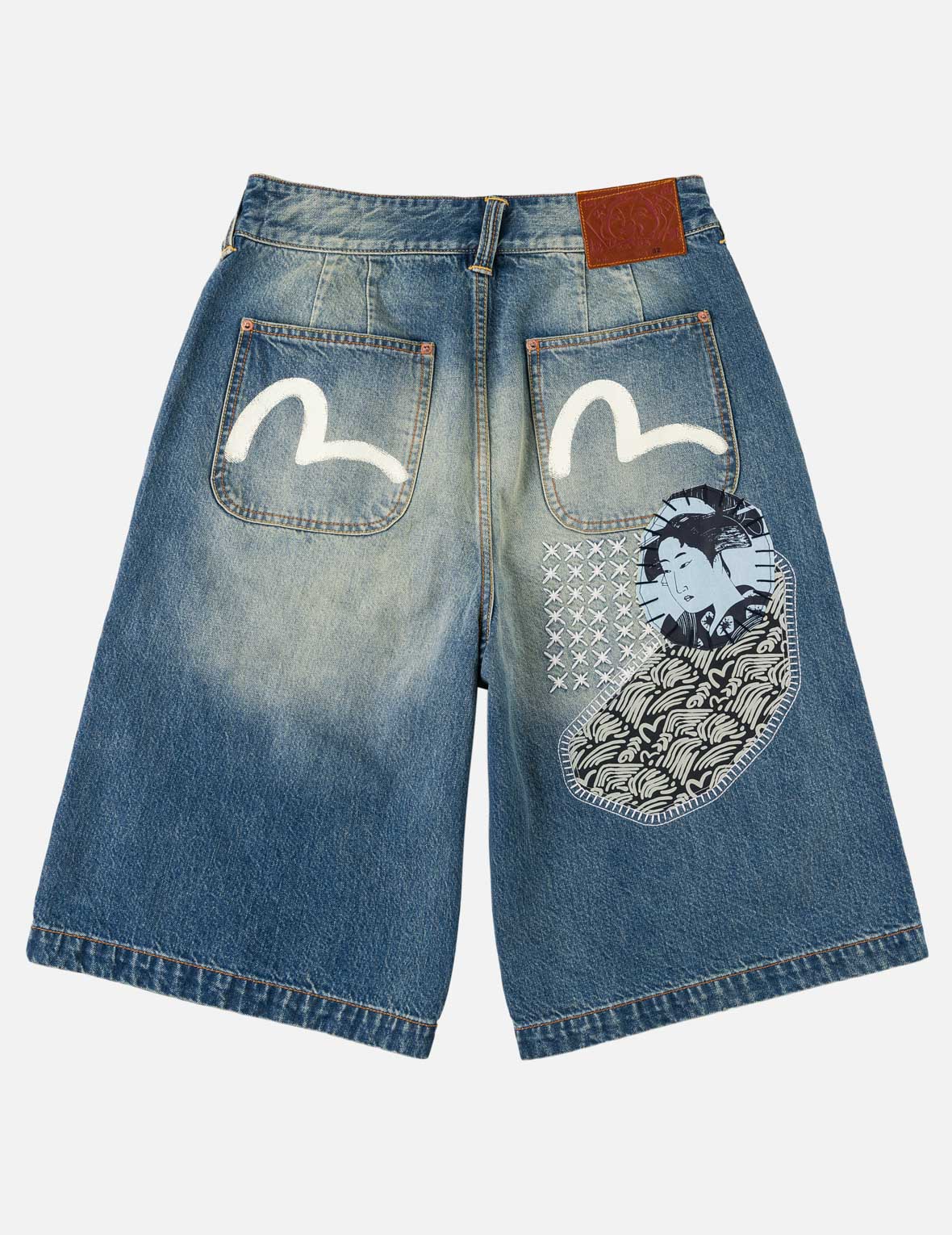 Sashiko Patch Denim Shorts - Image 3
