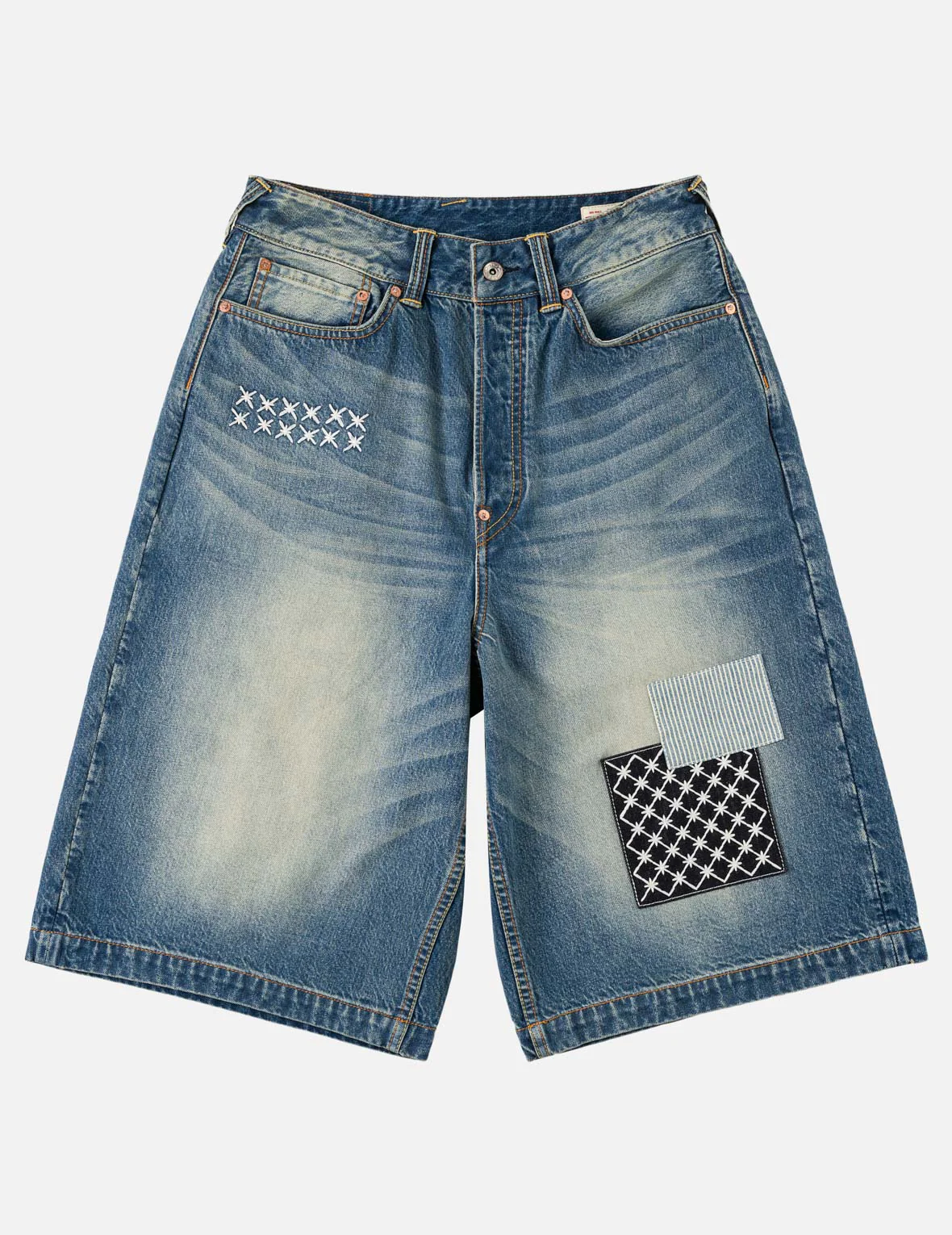 Sashiko Patch Denim Shorts - Image 4