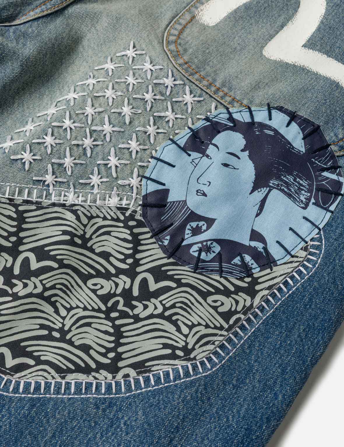 Sashiko Patch Denim Shorts - Image 7