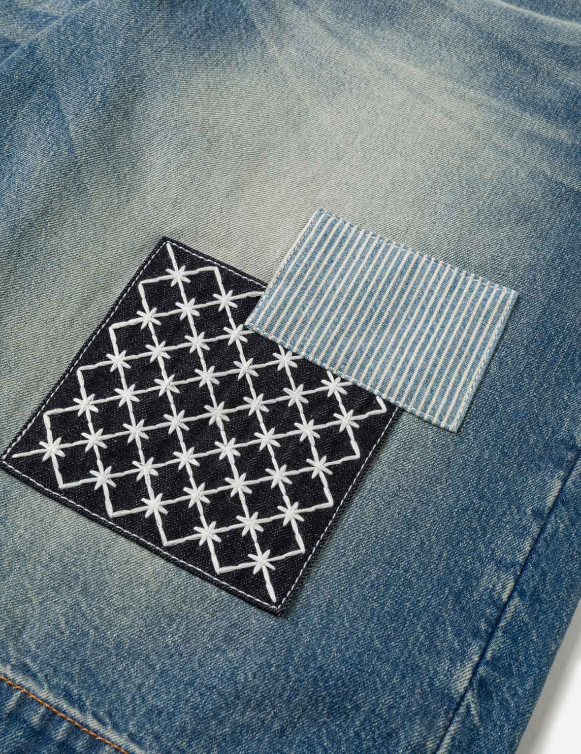 Sashiko Patch Denim Shorts - Image 9