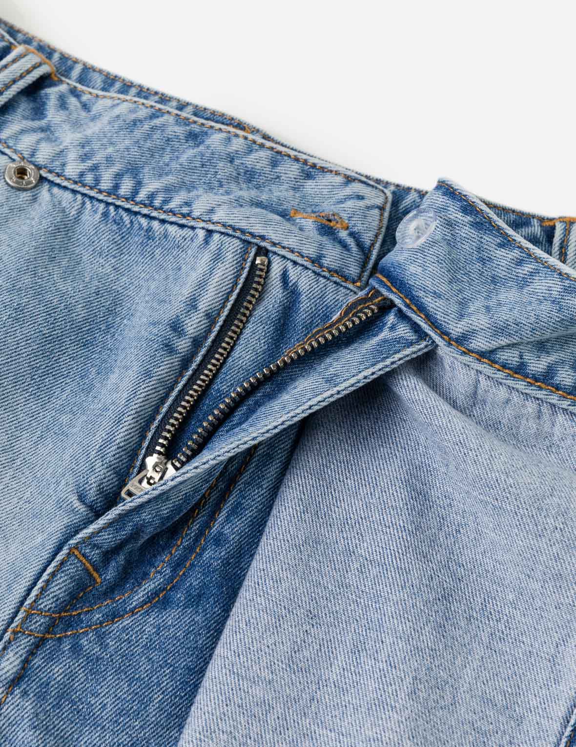 Sashiko Seagull with Rhinestones Cargo Denim Skort - Image 11