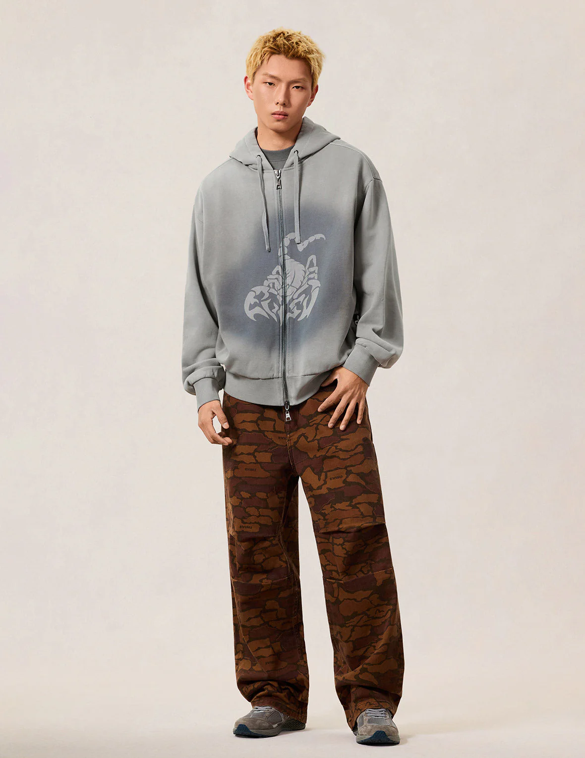 Scorpio Graphic Logo Patchwork Hoodie - Image 7