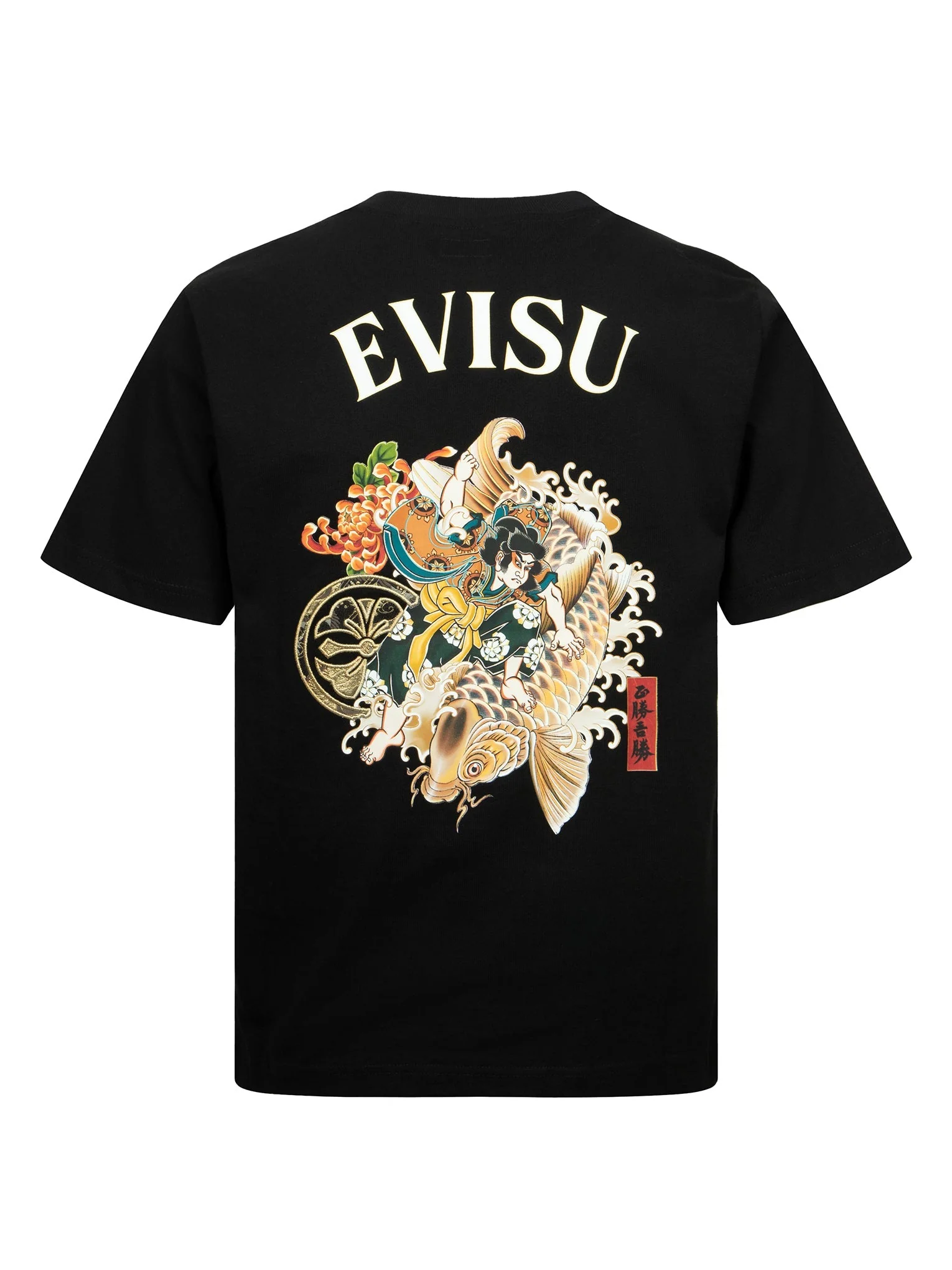 Sea God Print and Seagull Brocade Appliqué  Regular Fit T-shirt - Image 14