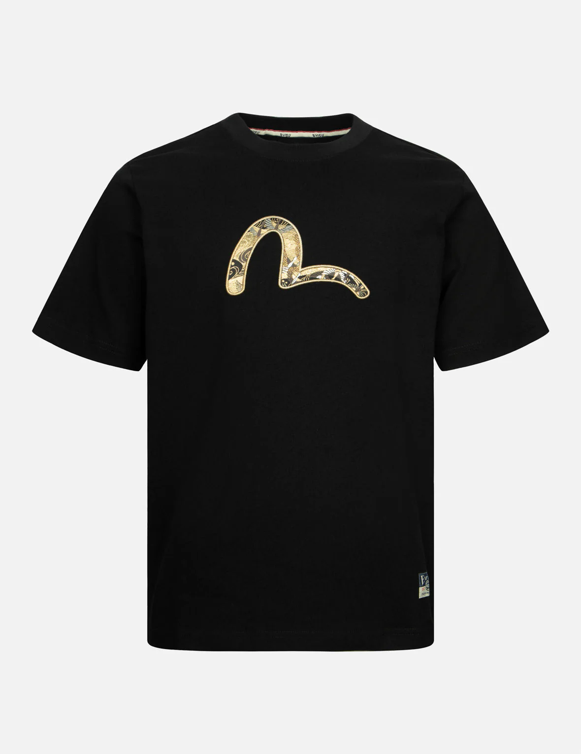 Sea God Print and Seagull Brocade Appliqué  Regular Fit T-shirt - Image 2