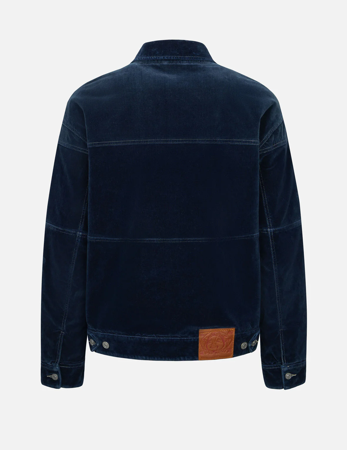 Seagull and Allover Kamon Embroidery Pockets Loose Fit Padded Denim Jacket - Image 2