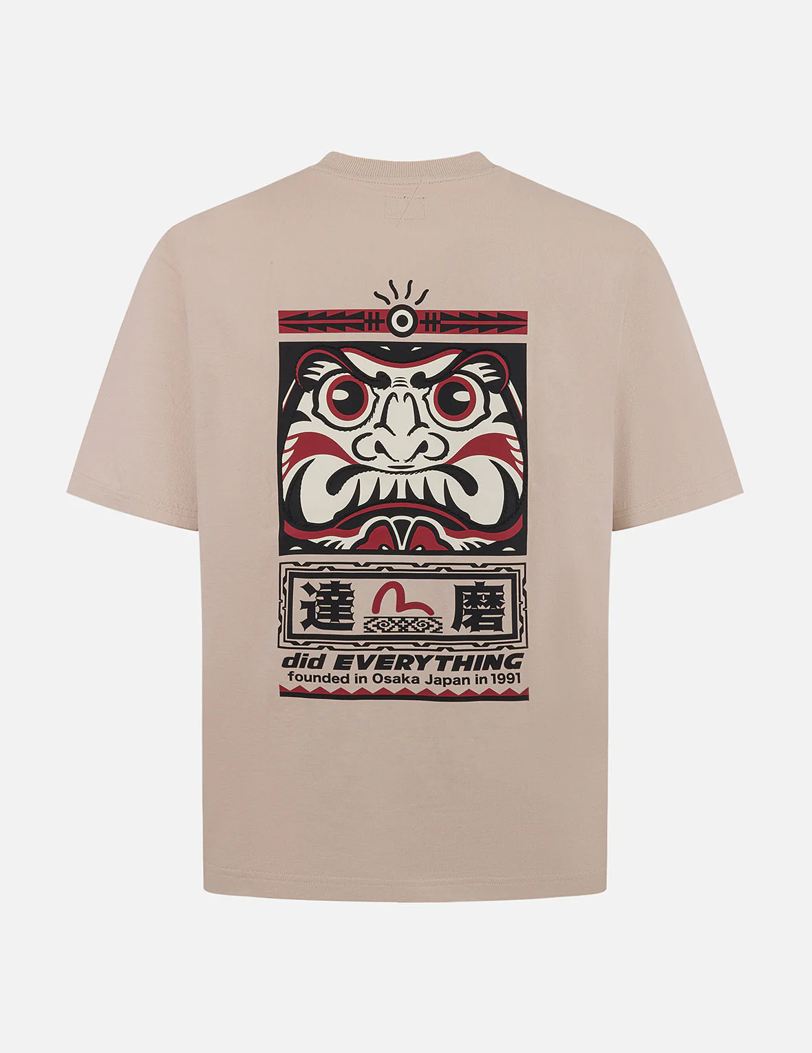 Seagull and Daruma Totem Print Regular Fit T-shirt