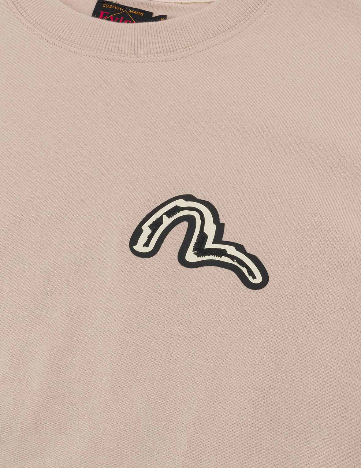 Seagull and Daruma Totem Print Regular Fit T-shirt - Image 14