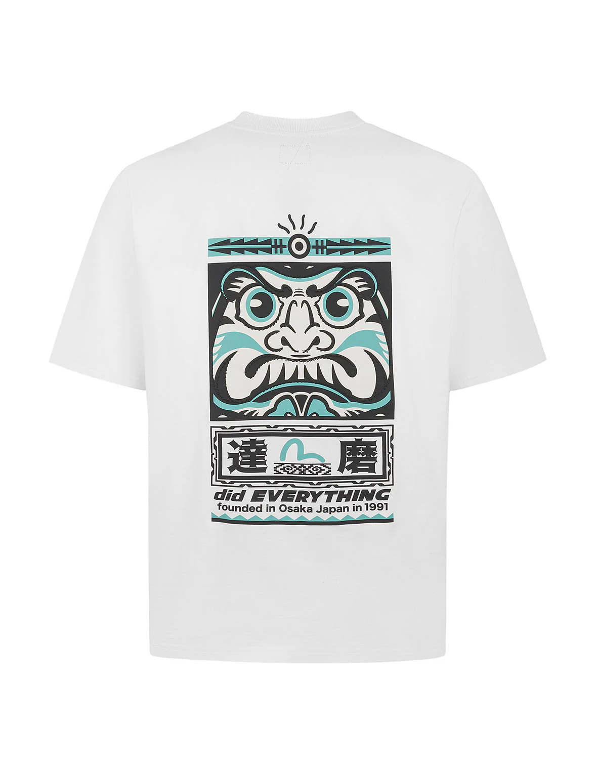 Seagull and Daruma Totem Print Regular Fit T-shirt - Image 23