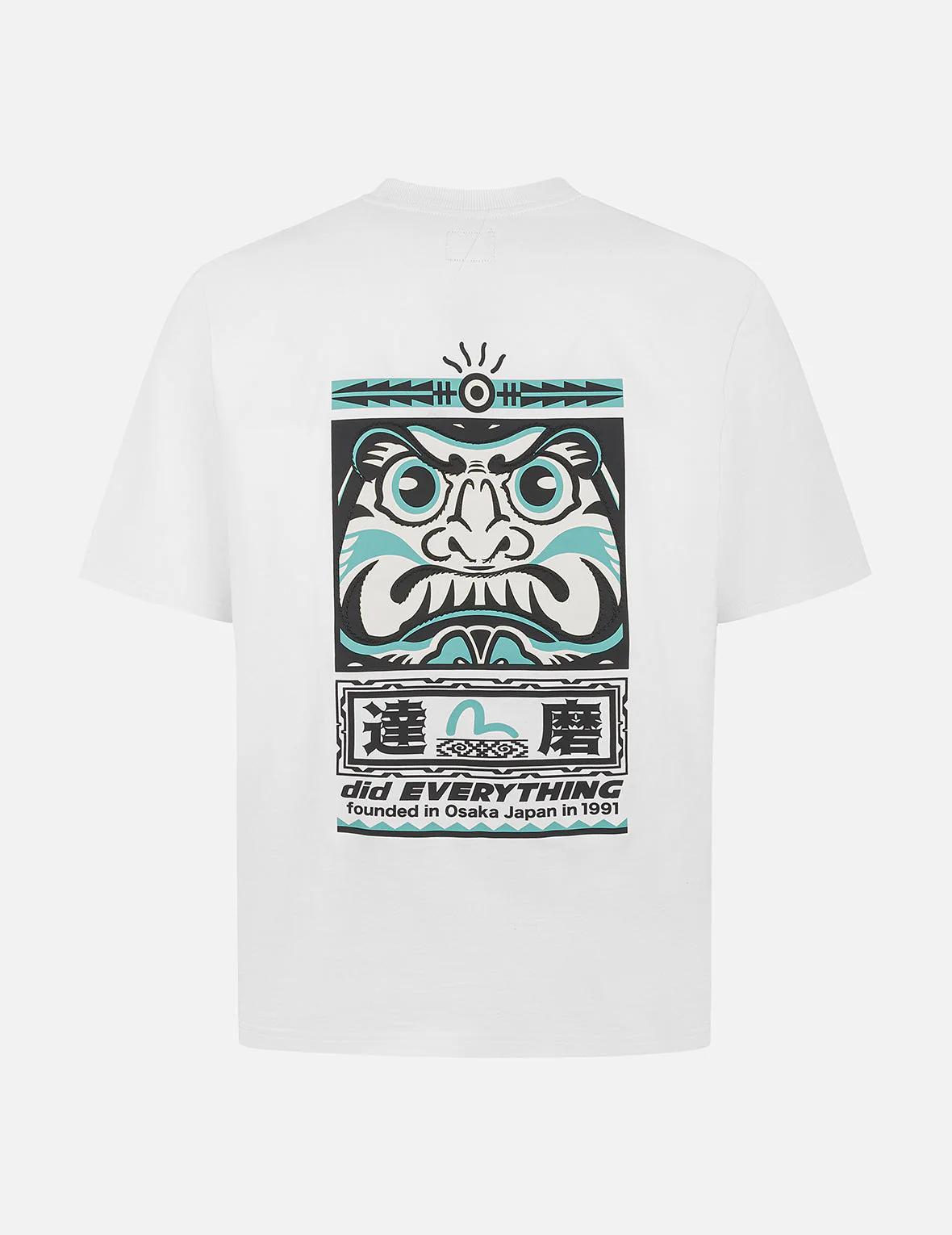 Seagull and Daruma Totem Print Regular Fit T-shirt - Image 3