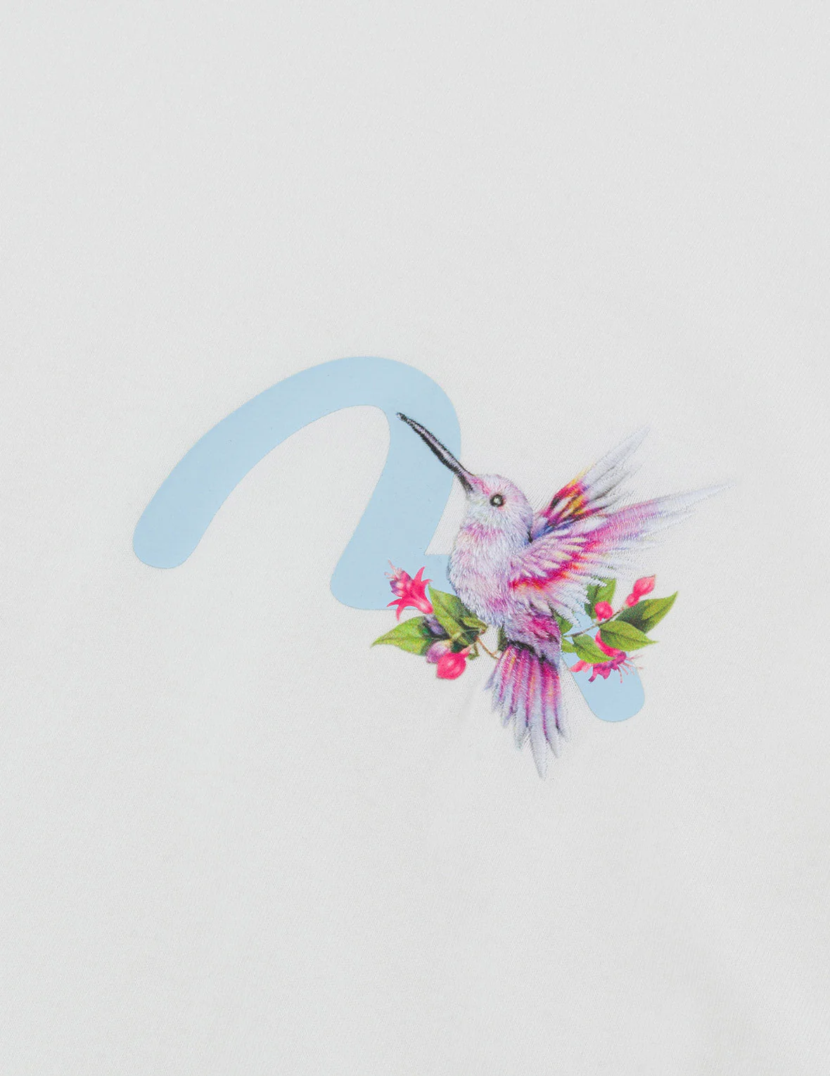 Seagull and Hummingbird Print Cropped T-shirt - Image 5