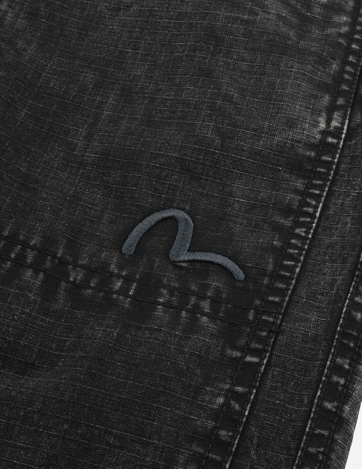 Seagull and Kamon Embroidery Straight Fit Woven Joggers - Image 13