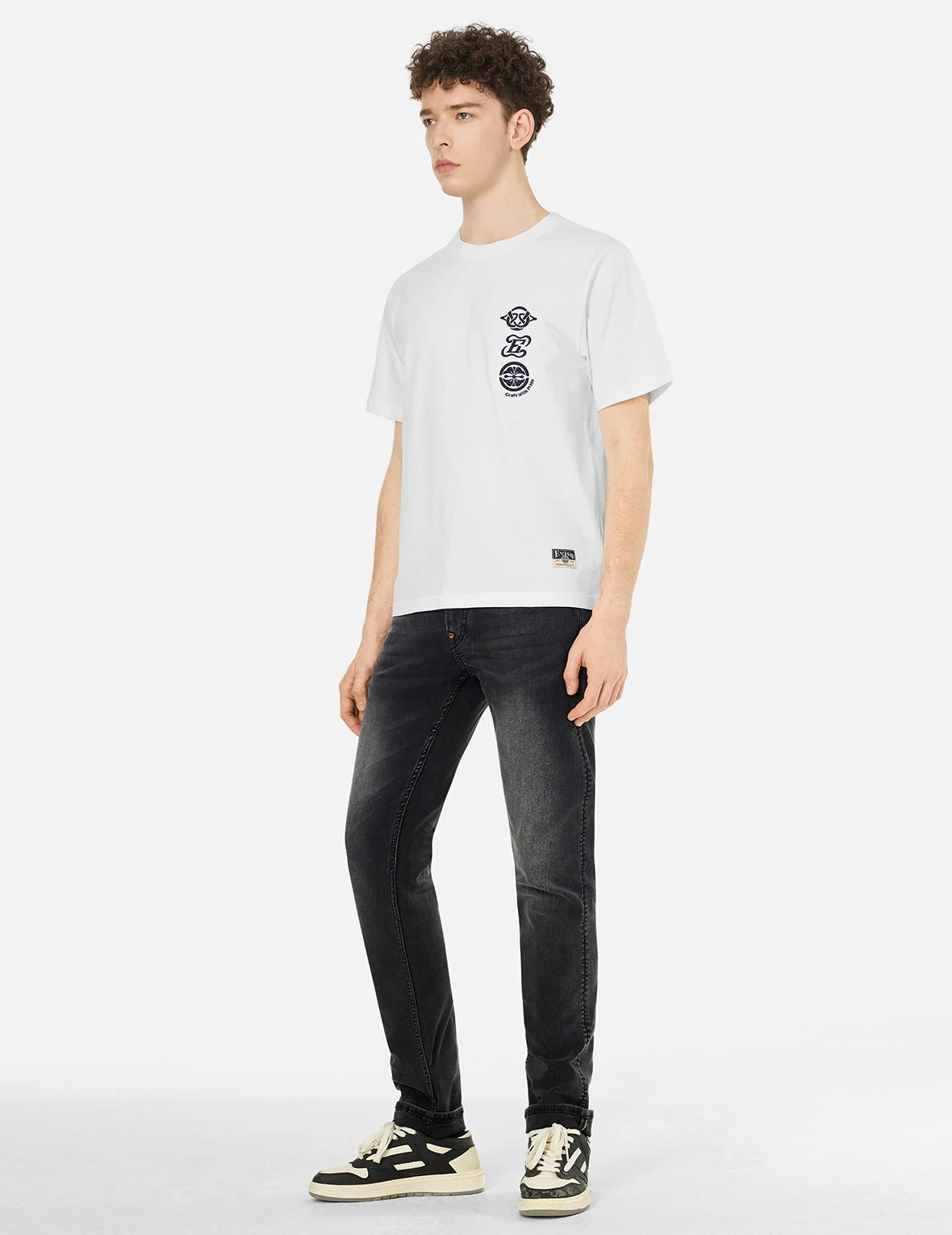 Seagull and Kamon Print Flex Skinny Denim Jeans #2028 - Image 3