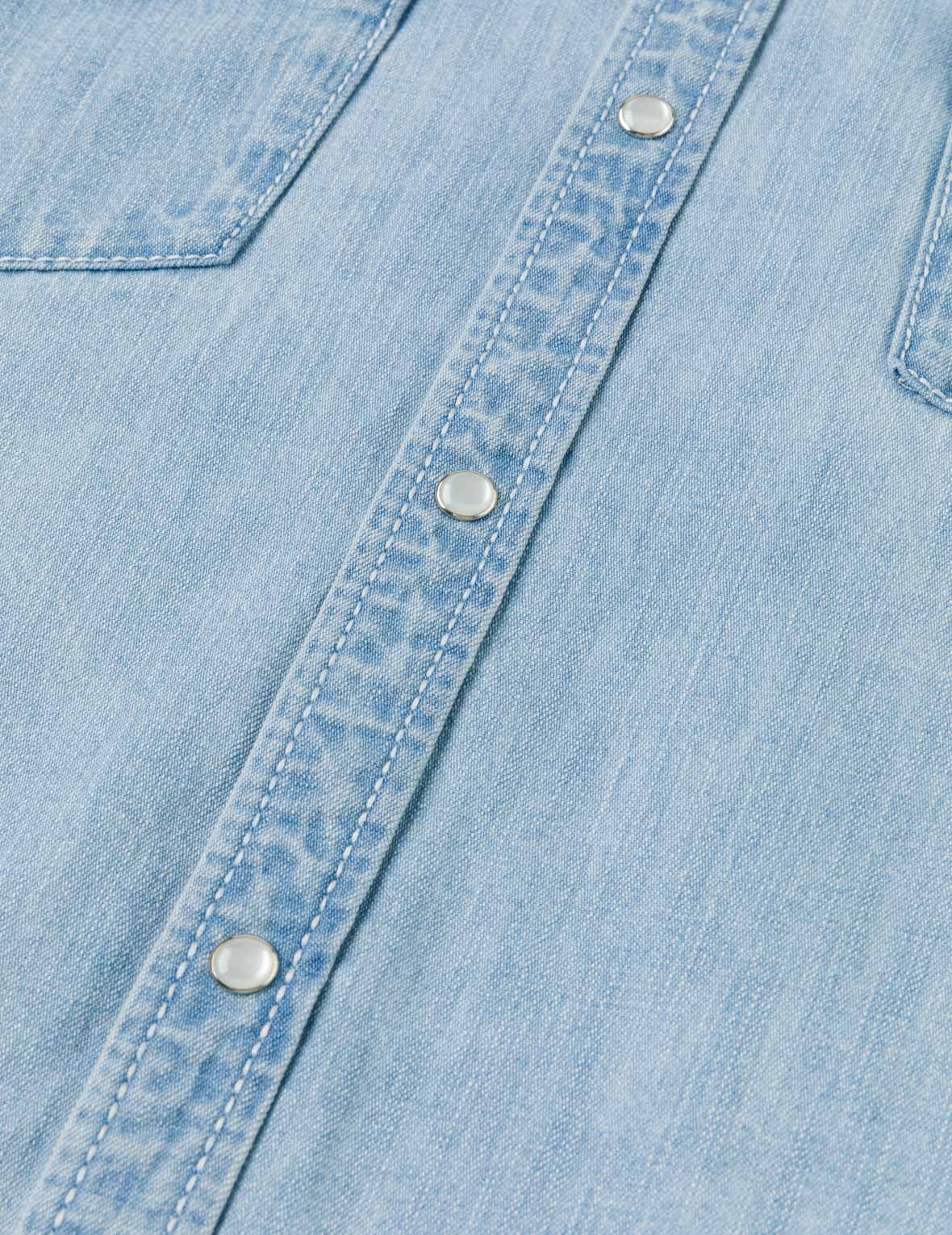 Seagull and Line Embroidery Shirt - Image 10