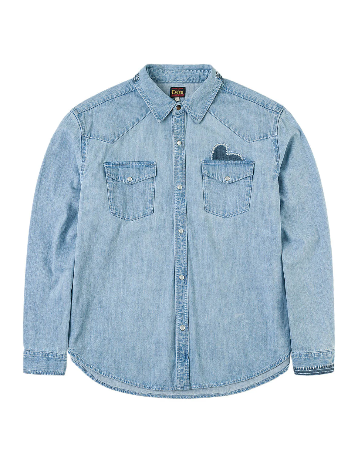 Seagull and Line Embroidery Shirt - Image 12