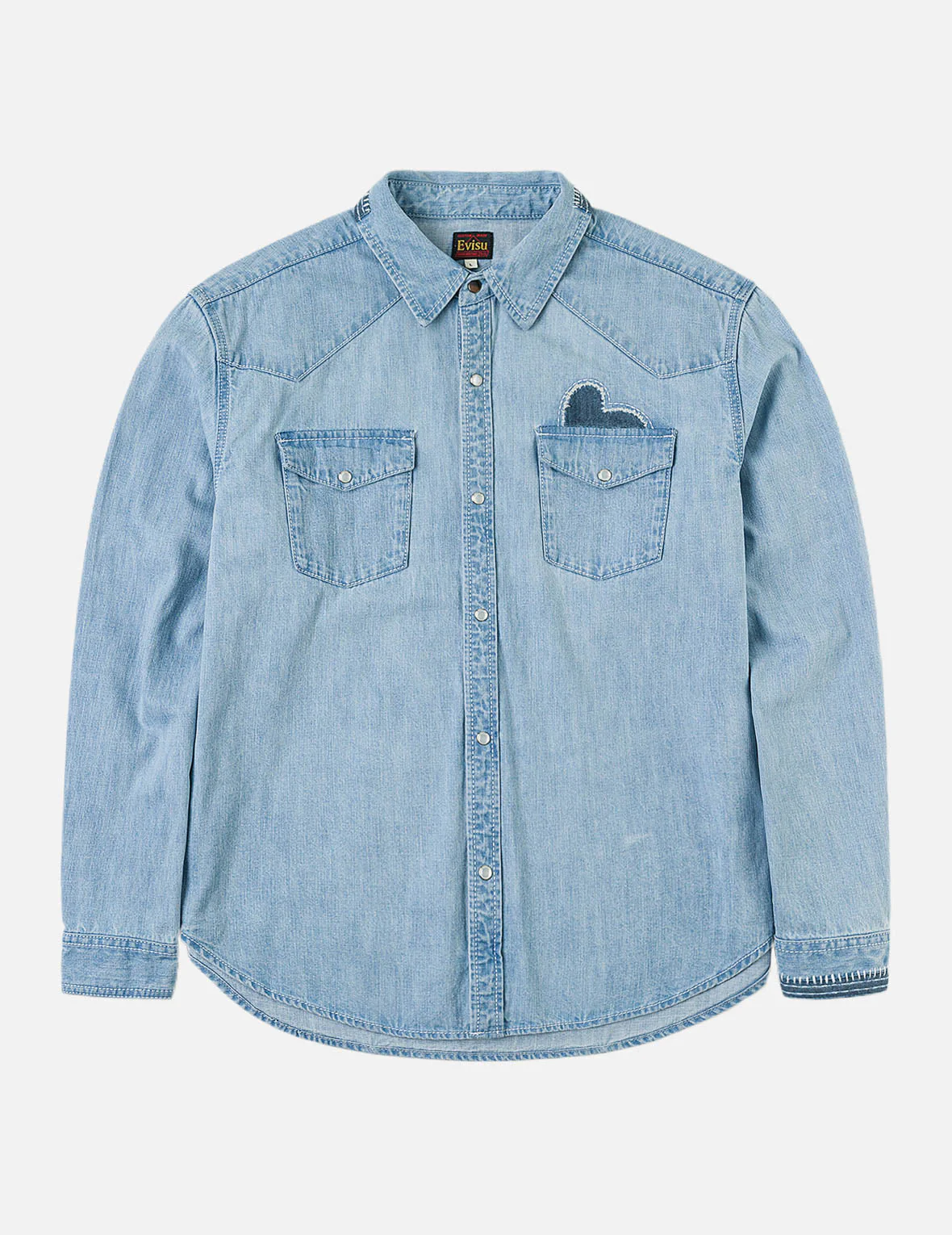 Seagull and Line Embroidery Shirt - Image 3