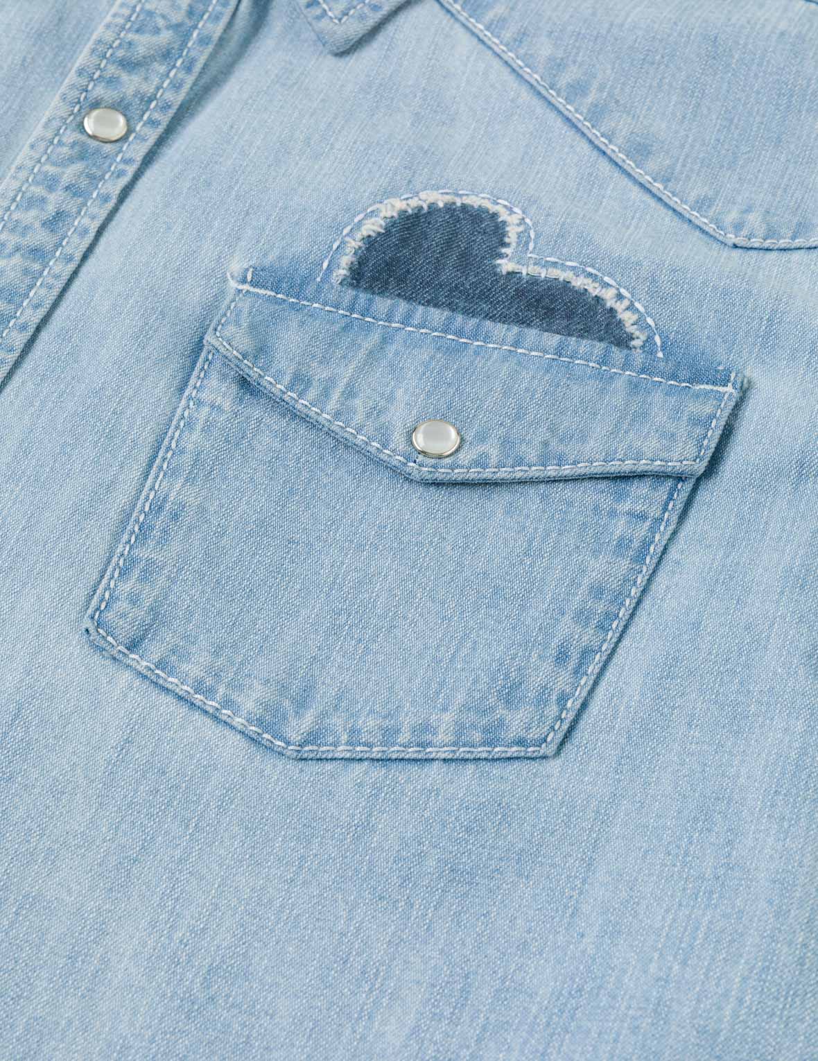 Seagull and Line Embroidery Shirt - Image 7