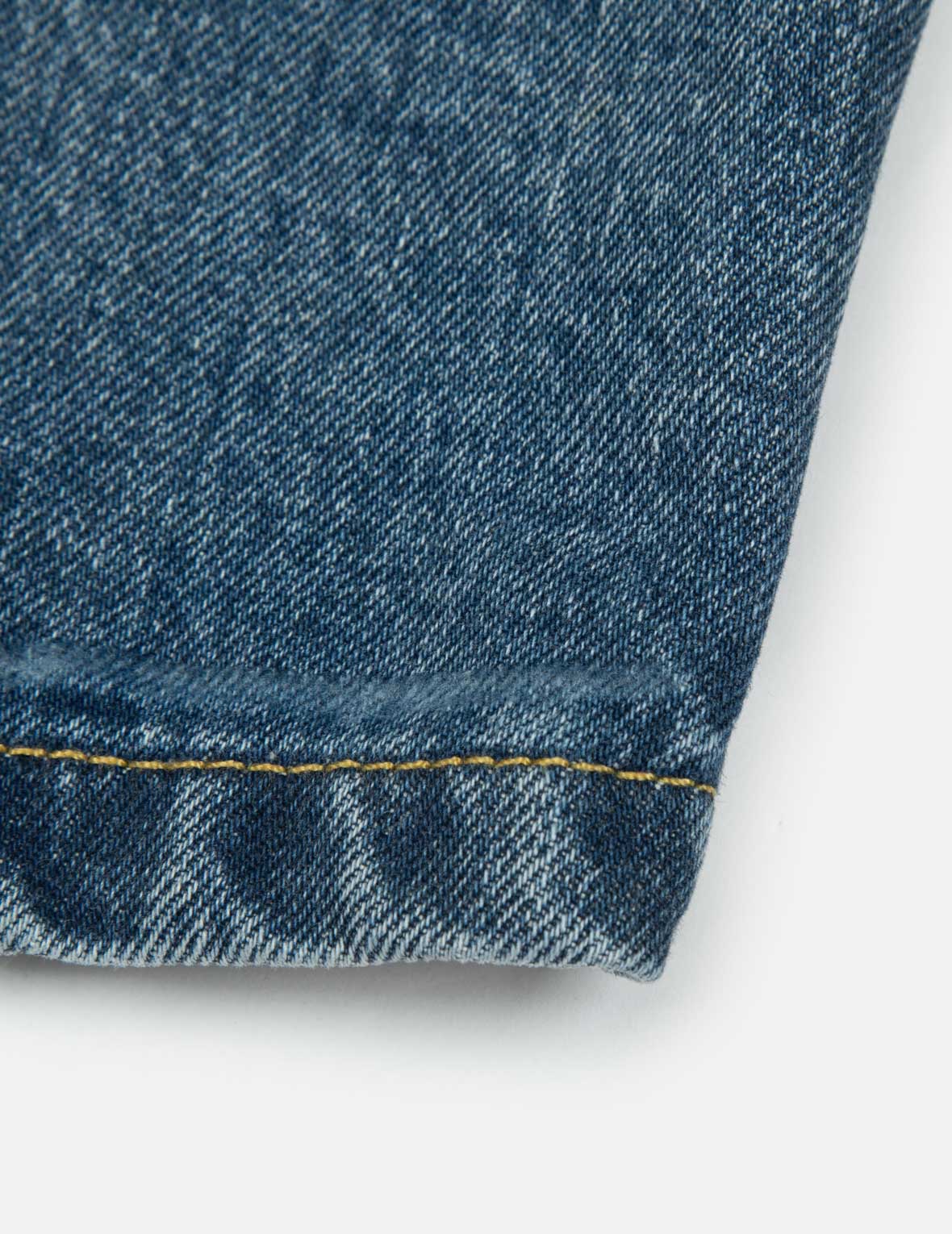 Seagull and Logo Appliqué Embroidery Boxy Denim Short-Sleeves Shirt - Image 12