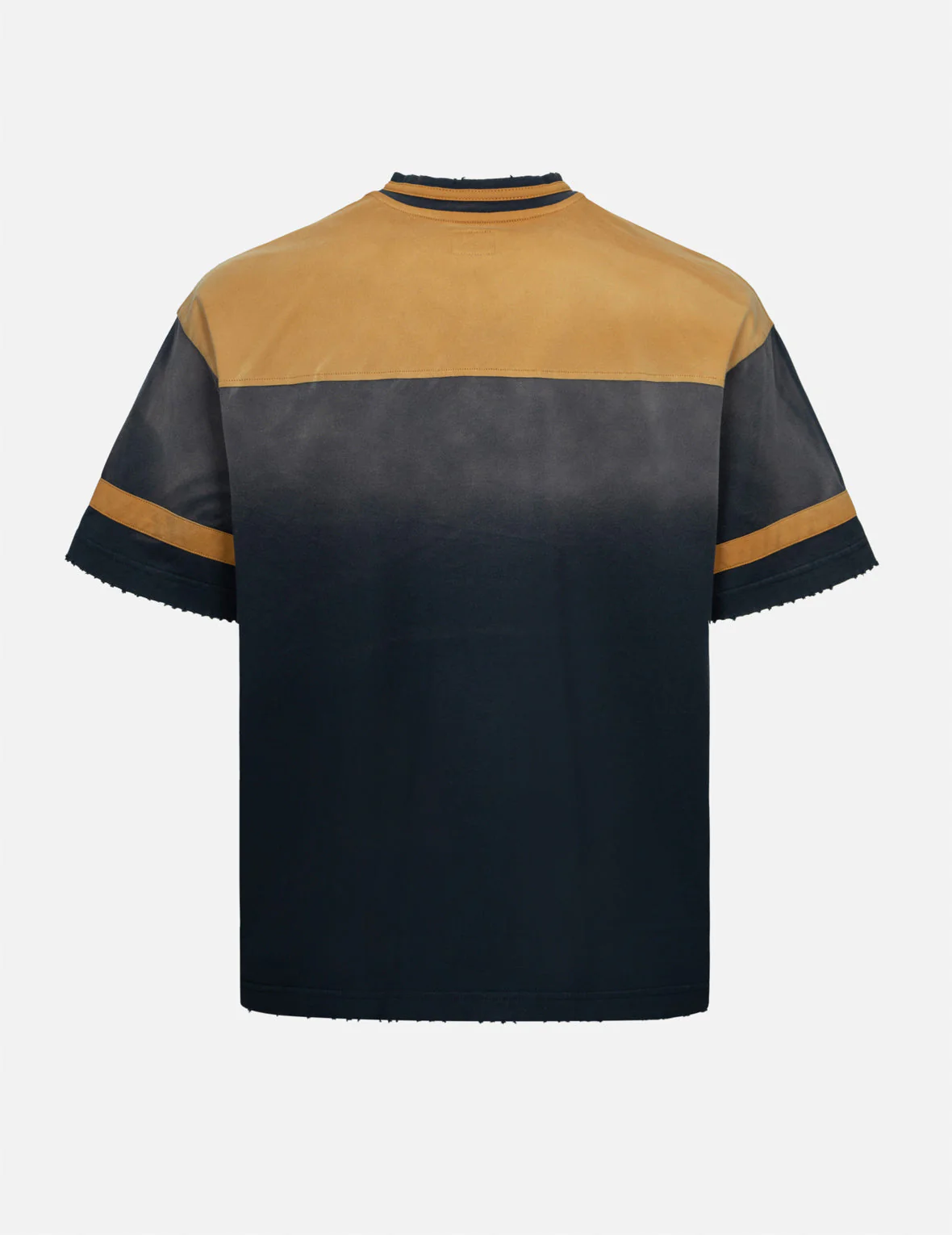 Seagull and Logo Appliqué Embroidery Boxy V-Neck T-shirt - Image 2