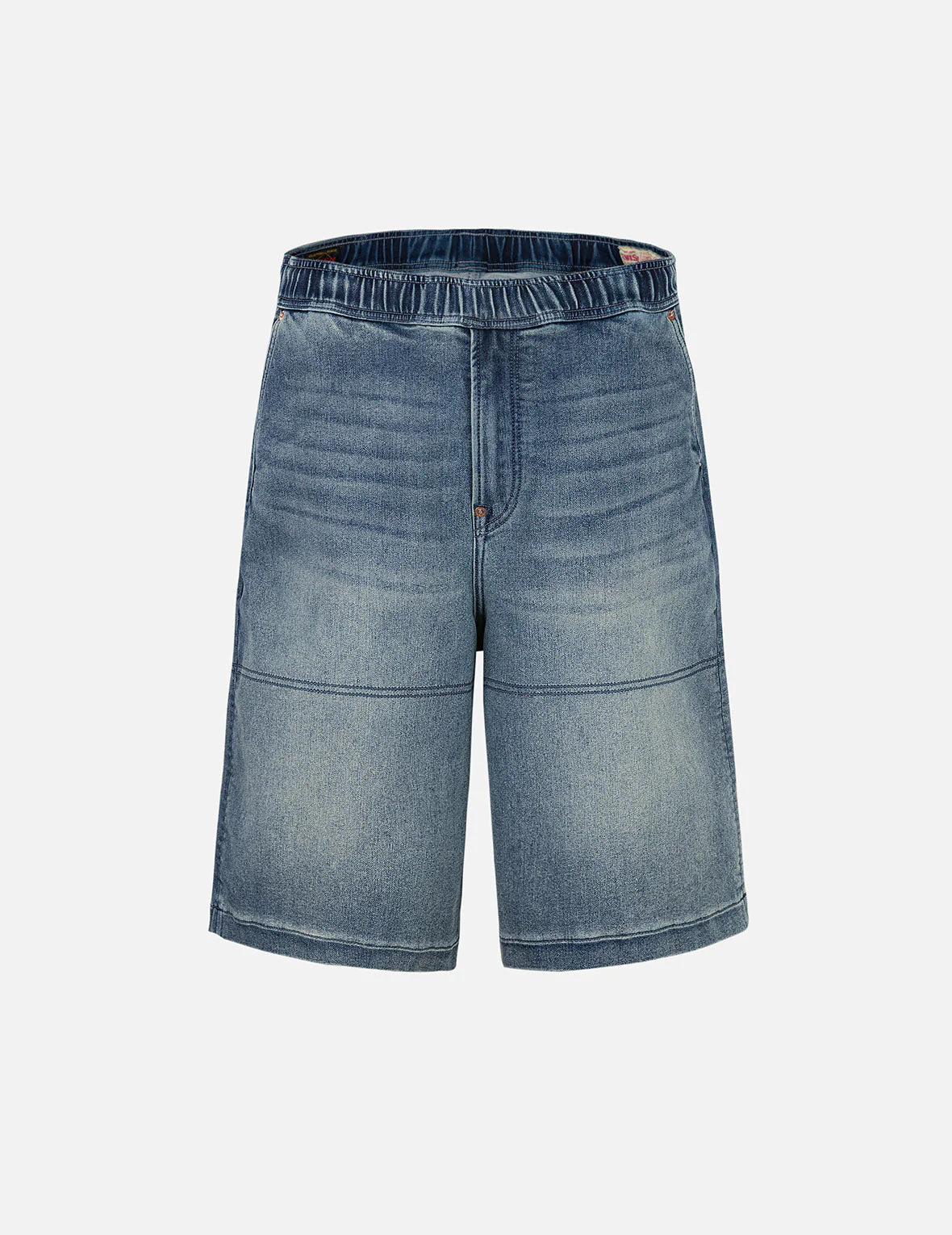 Seagull and Logo Appliqué Embroidery Fashion Fit Denim Shorts - Image 2