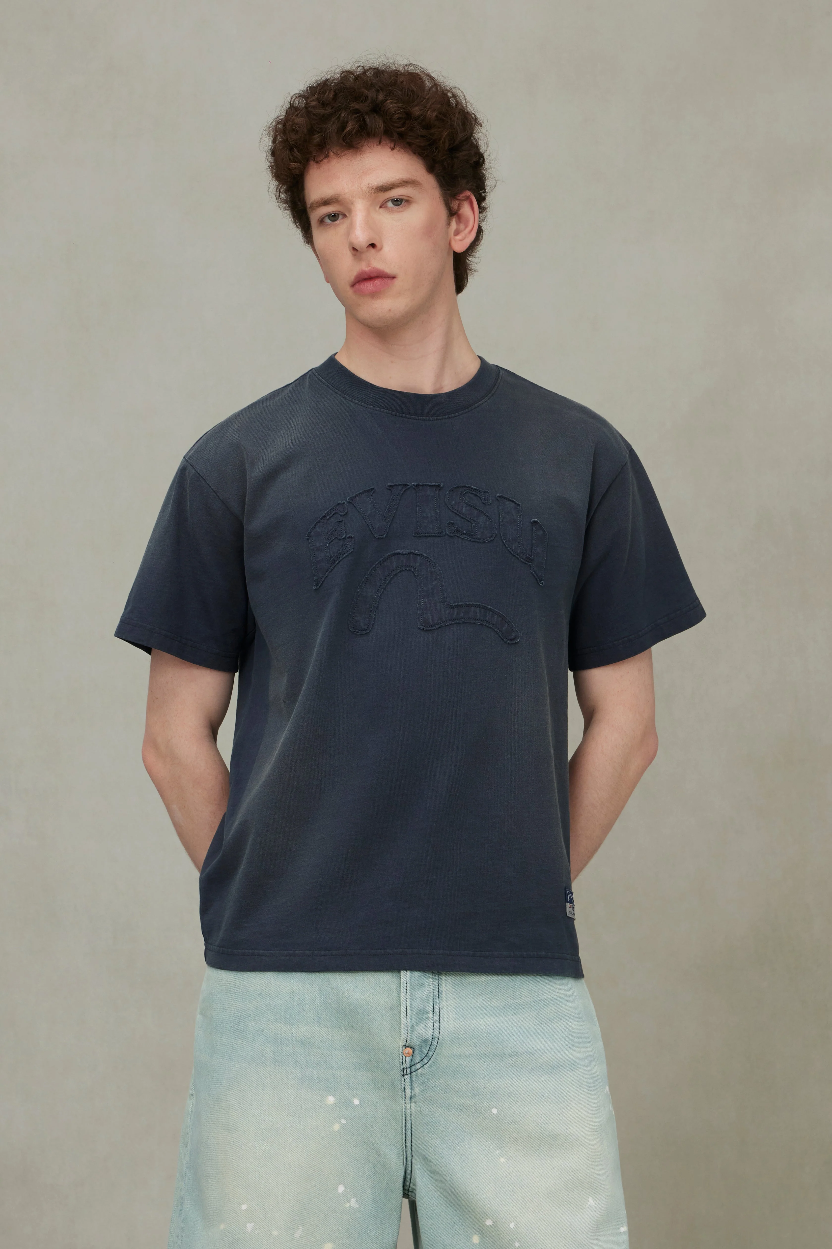 Seagull and Logo Appliqué Embroidery Relax Fit T-Shirt - Image 9