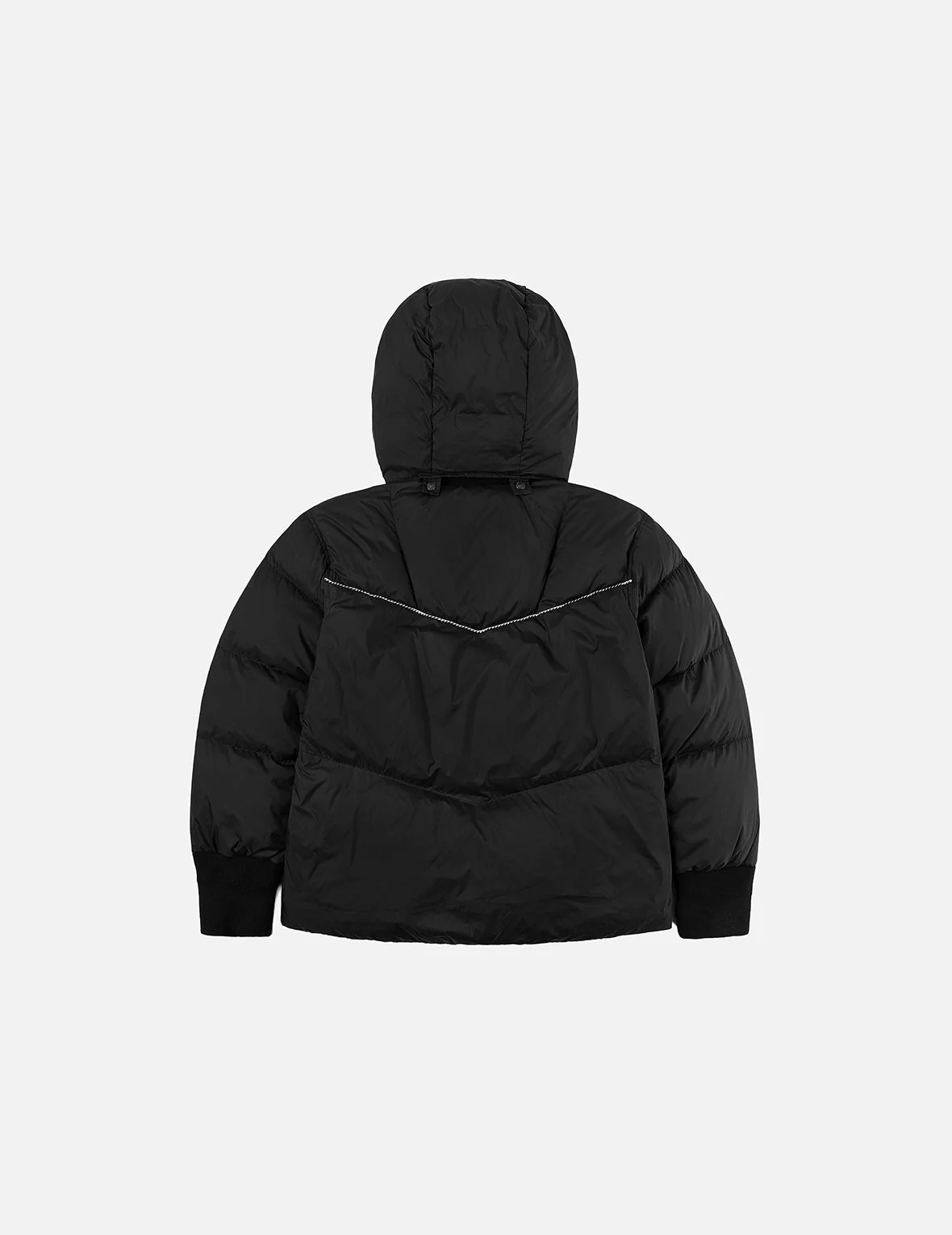 Seagull and Logo Embroidery Fashion Fit Down Jacket with Detachable Hood - Image 4