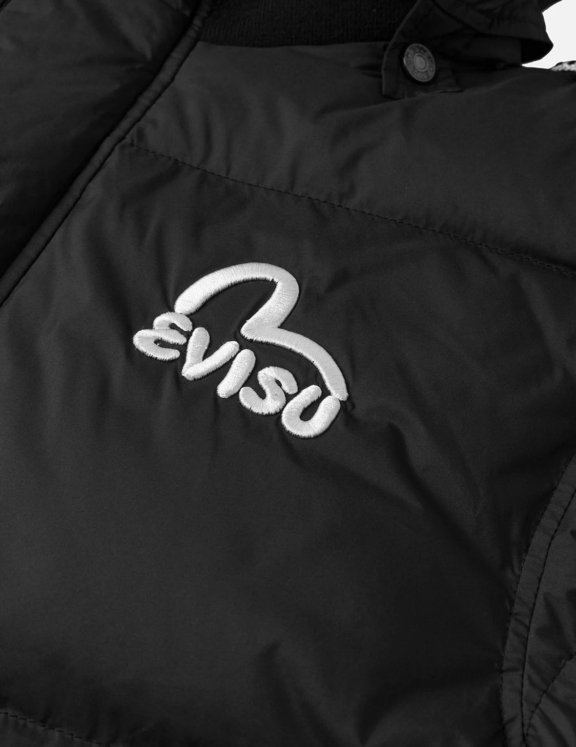 Seagull and Logo Embroidery Fashion Fit Down Jacket with Detachable Hood - Image 8