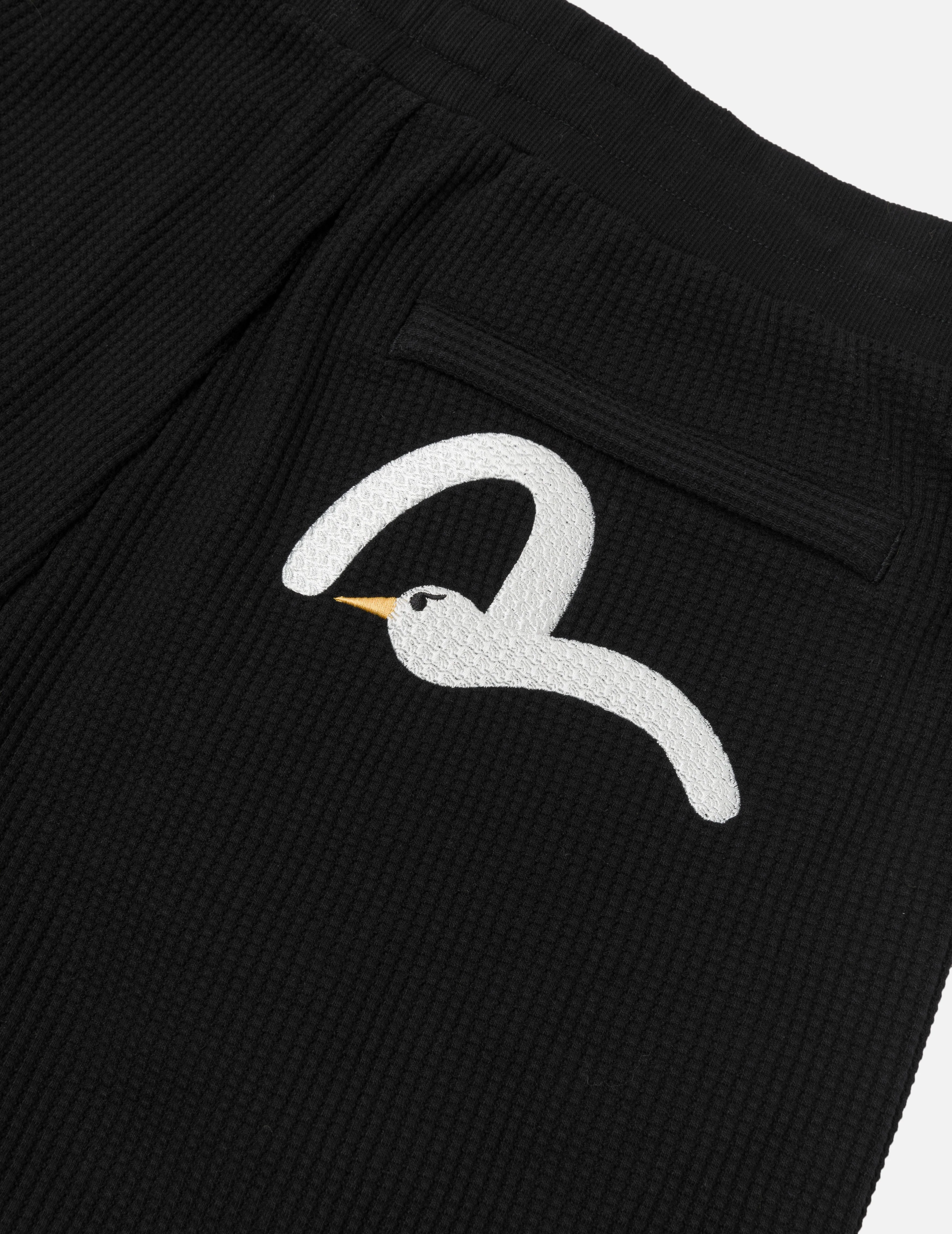 Seagull and Logo Embroidery Fashion Fit Waffle Sweatshorts - Image 12