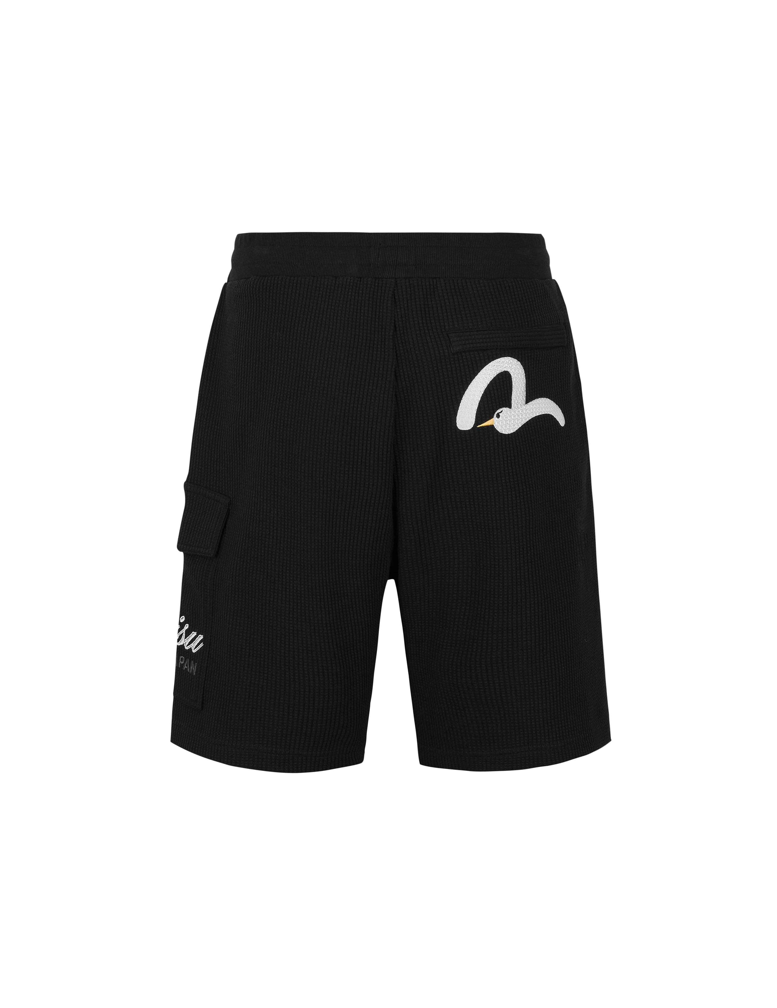 Seagull and Logo Embroidery Fashion Fit Waffle Sweatshorts - Image 21