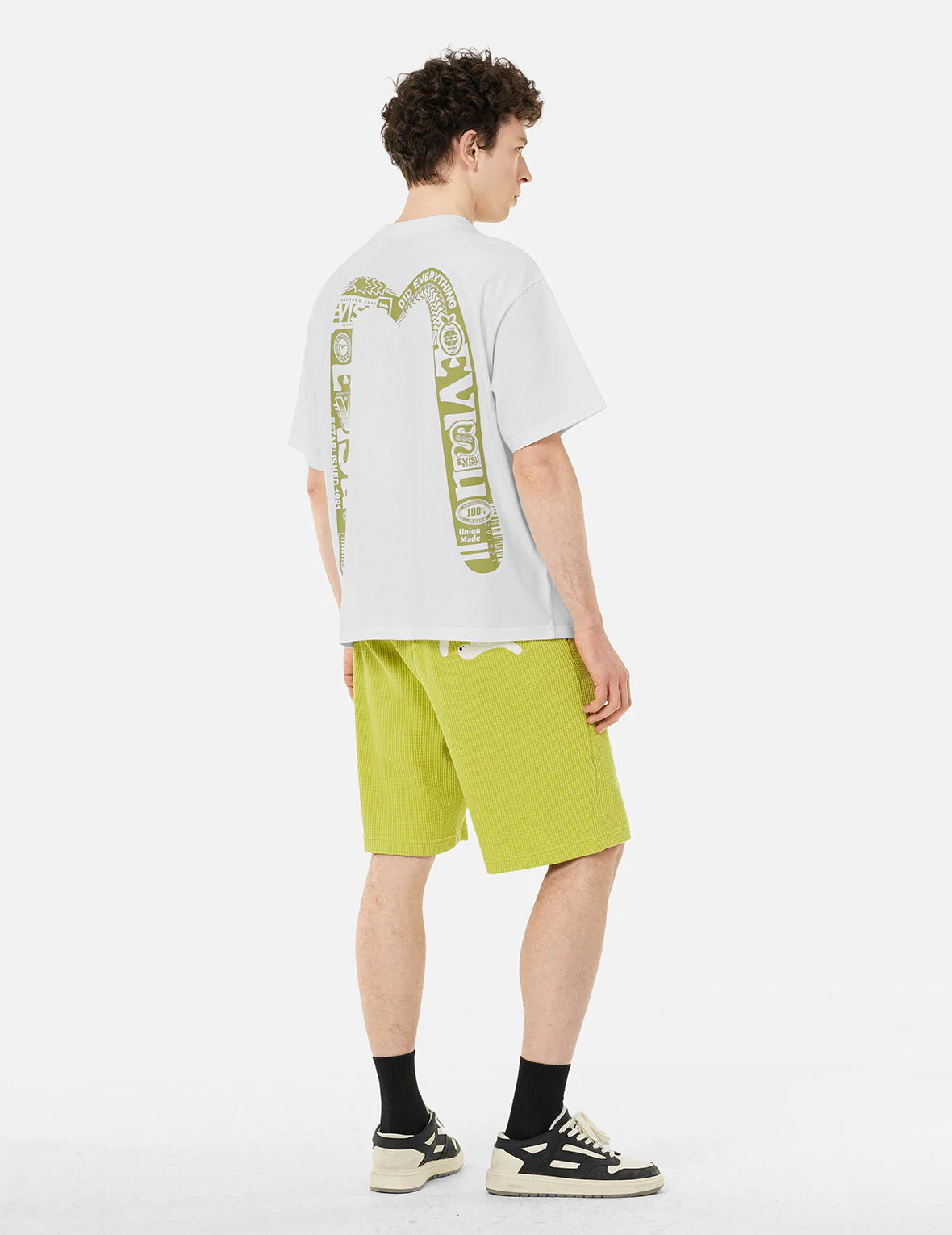 Seagull and Logo Embroidery Fashion Fit Waffle Sweatshorts - Image 7
