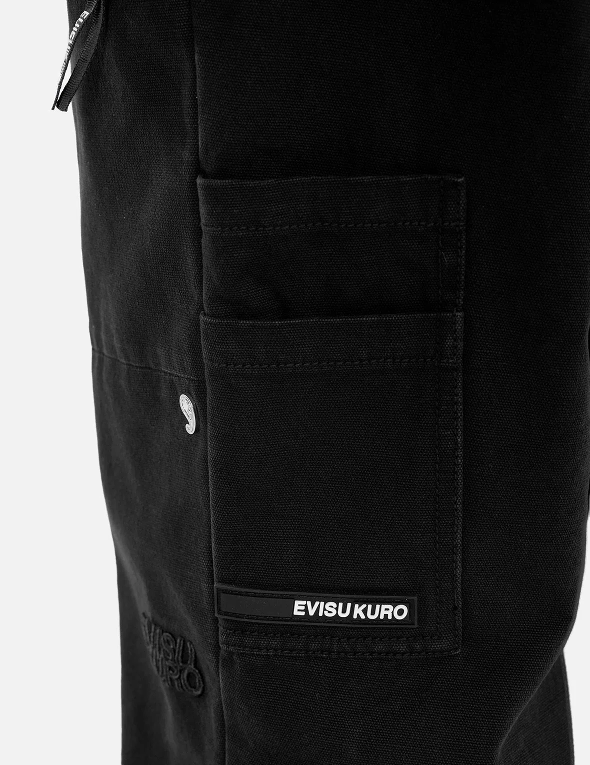 Seagull and Logo Embroidery Loose Fit Cargo Pants - Image 6