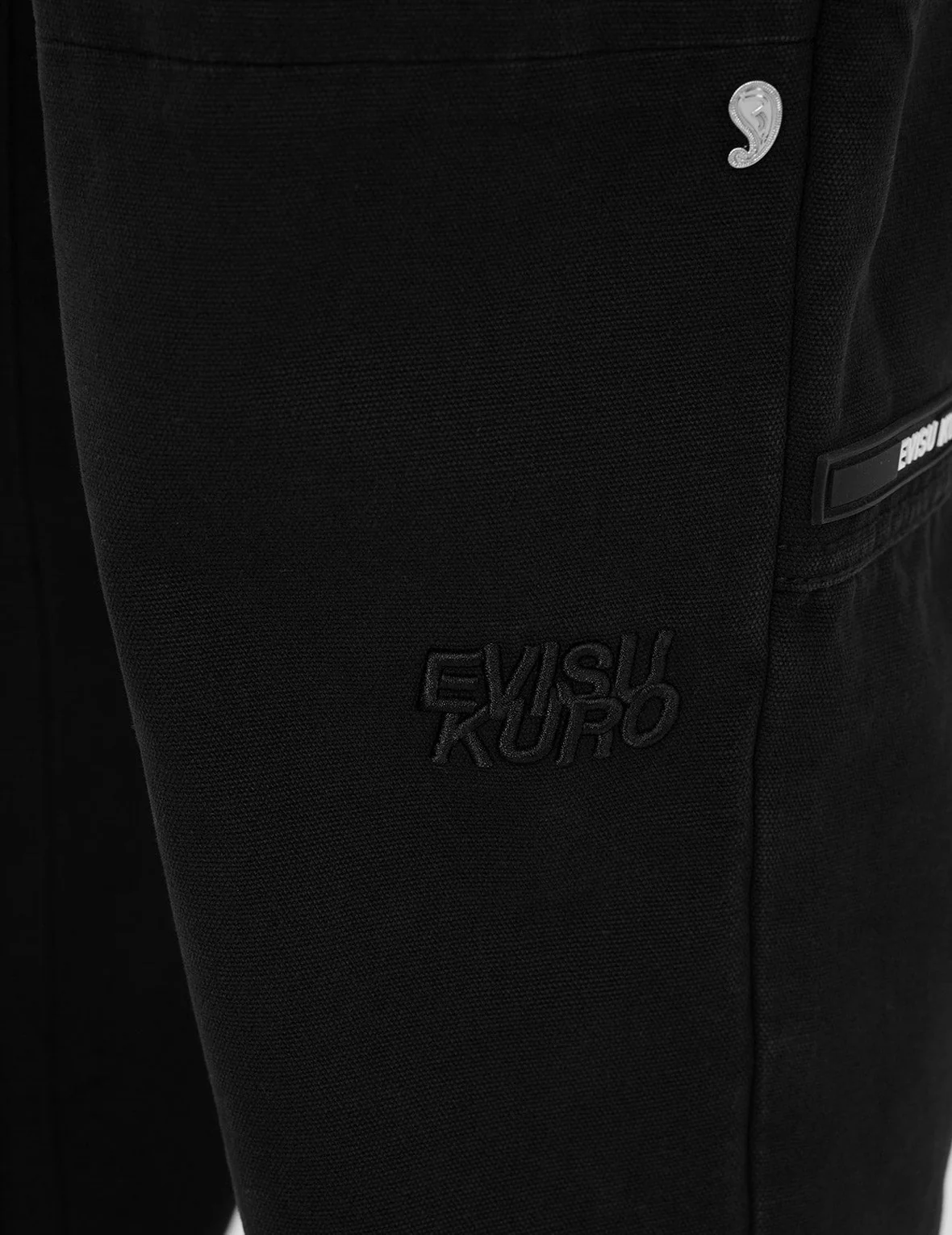 Seagull and Logo Embroidery Loose Fit Cargo Pants - Image 8