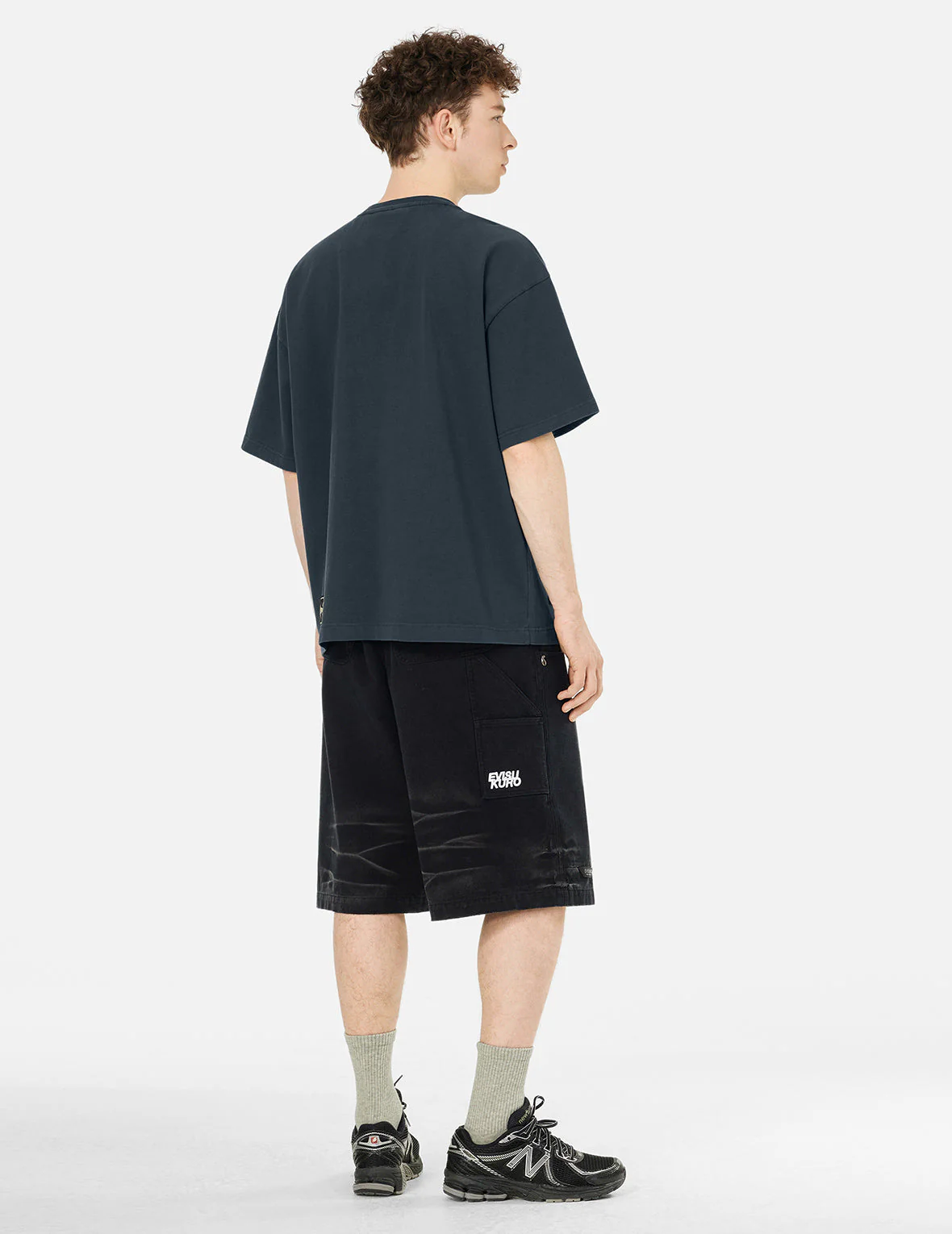 Seagull and Logo Embroidery Oversized Garment Dye T-Shirt - Image 10