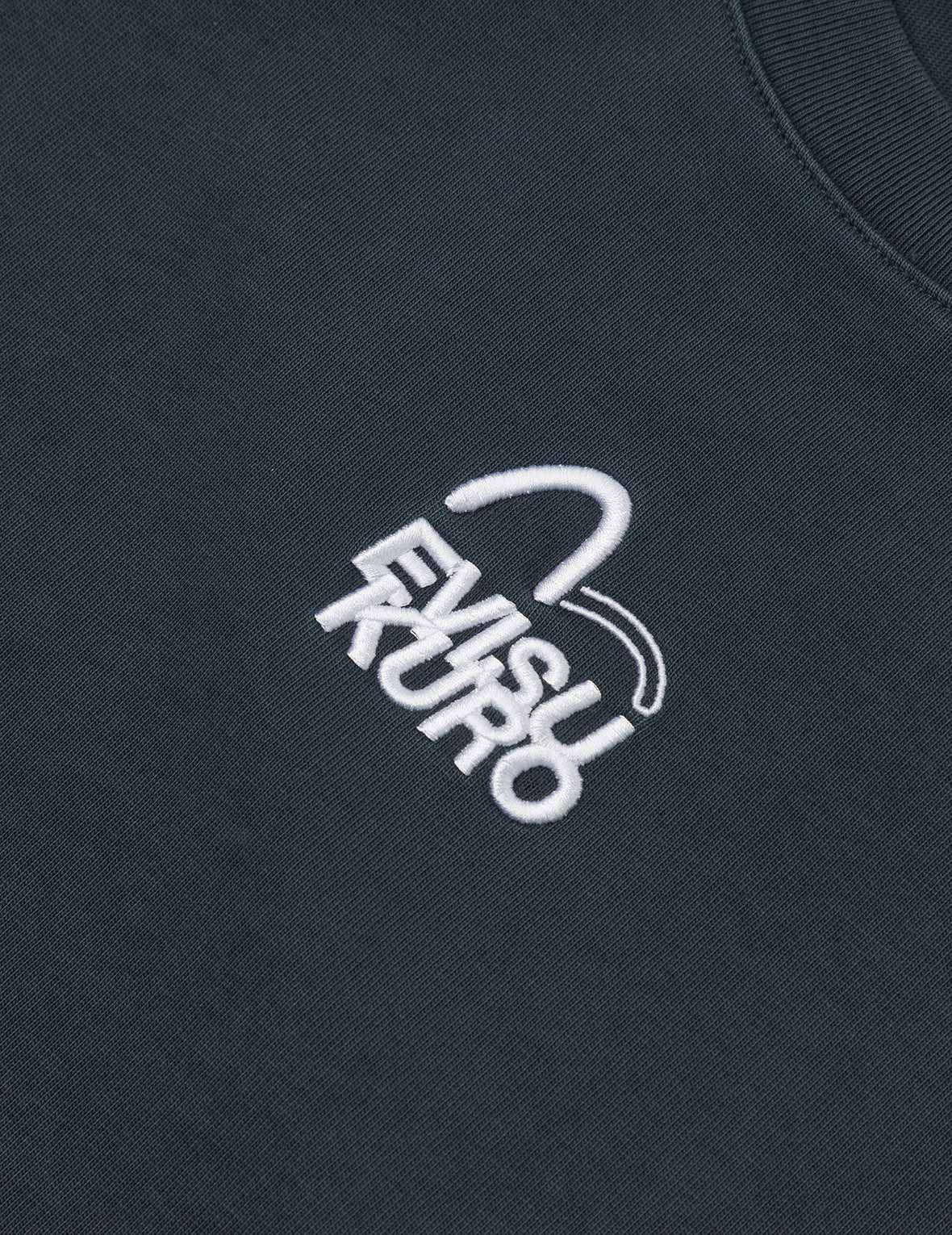 Seagull and Logo Embroidery Oversized Garment Dye T-Shirt - Image 13