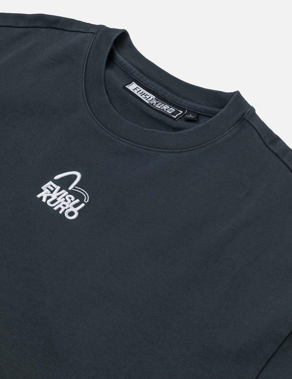 Seagull and Logo Embroidery Oversized Garment Dye T-Shirt - Image 16